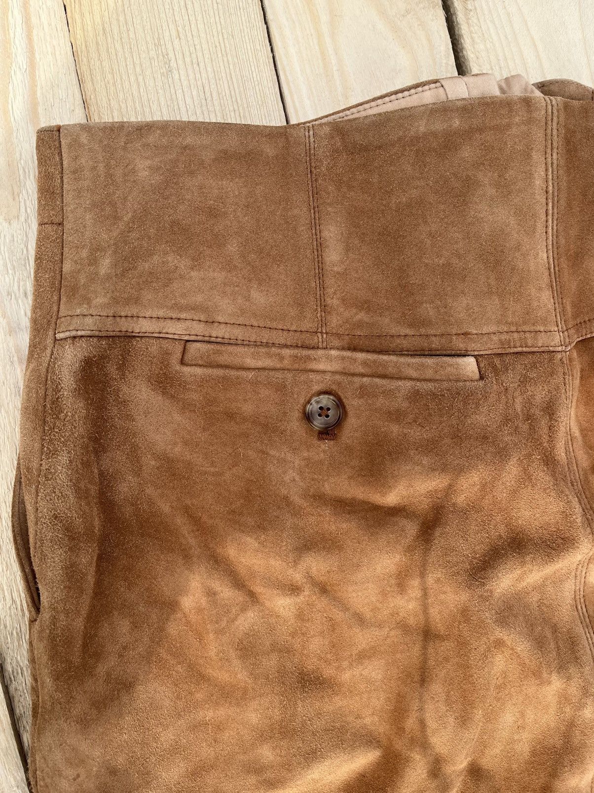 Helmut Lang SAMPLE HELMUT LANG SUEDE LEATHER MIDI SKIRT Size 26" / US 2 / IT 38 - 4 Thumbnail