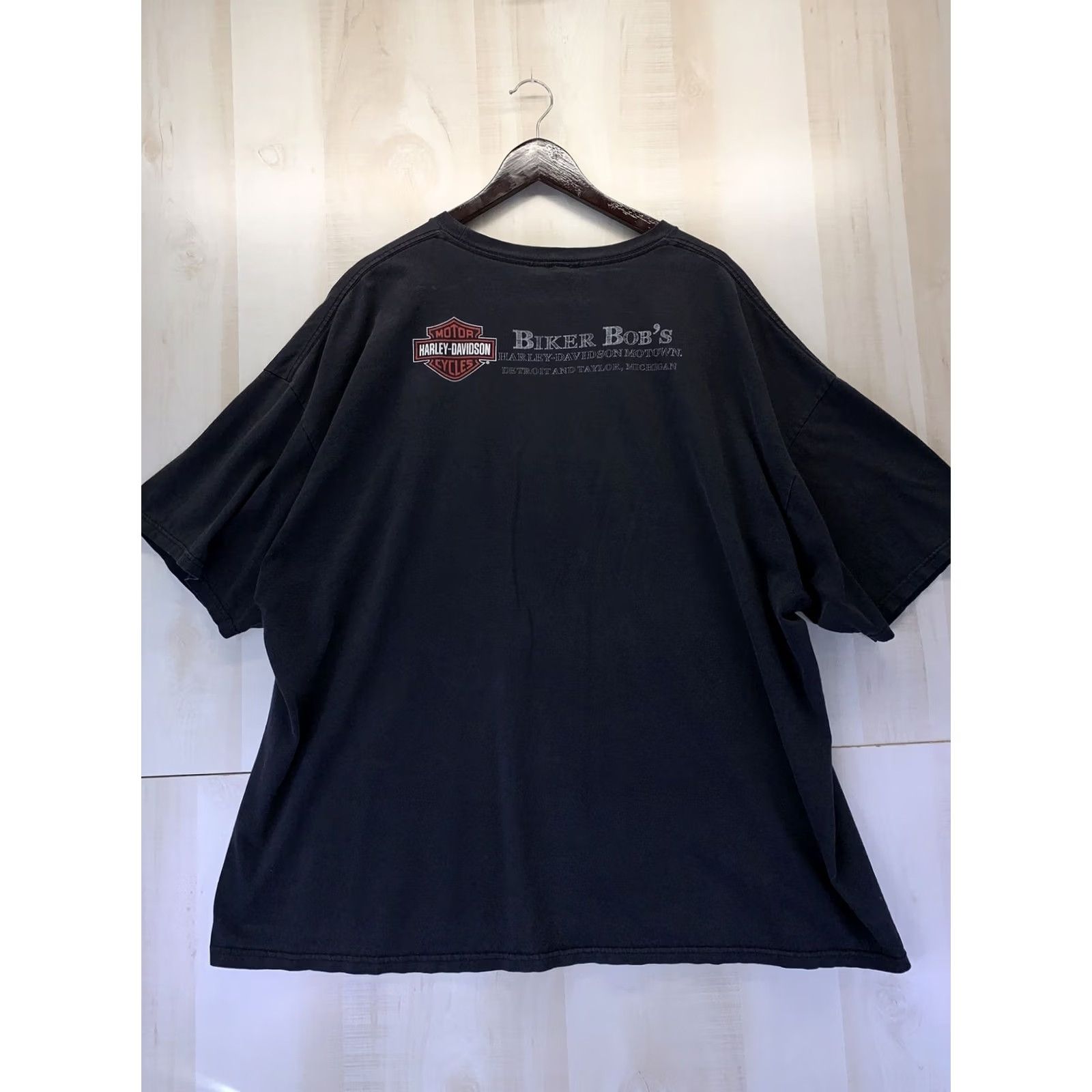 Harley Davidson VINTAGE Harley-Davidson 3D Art Distressed Eagle Graphic T Shirt Mens Sz 3XL-Detroit Black Cotton Logo Print Shirt Mens 3XL Size US XXL / EU 58 / 5 - 4 Thumbnail