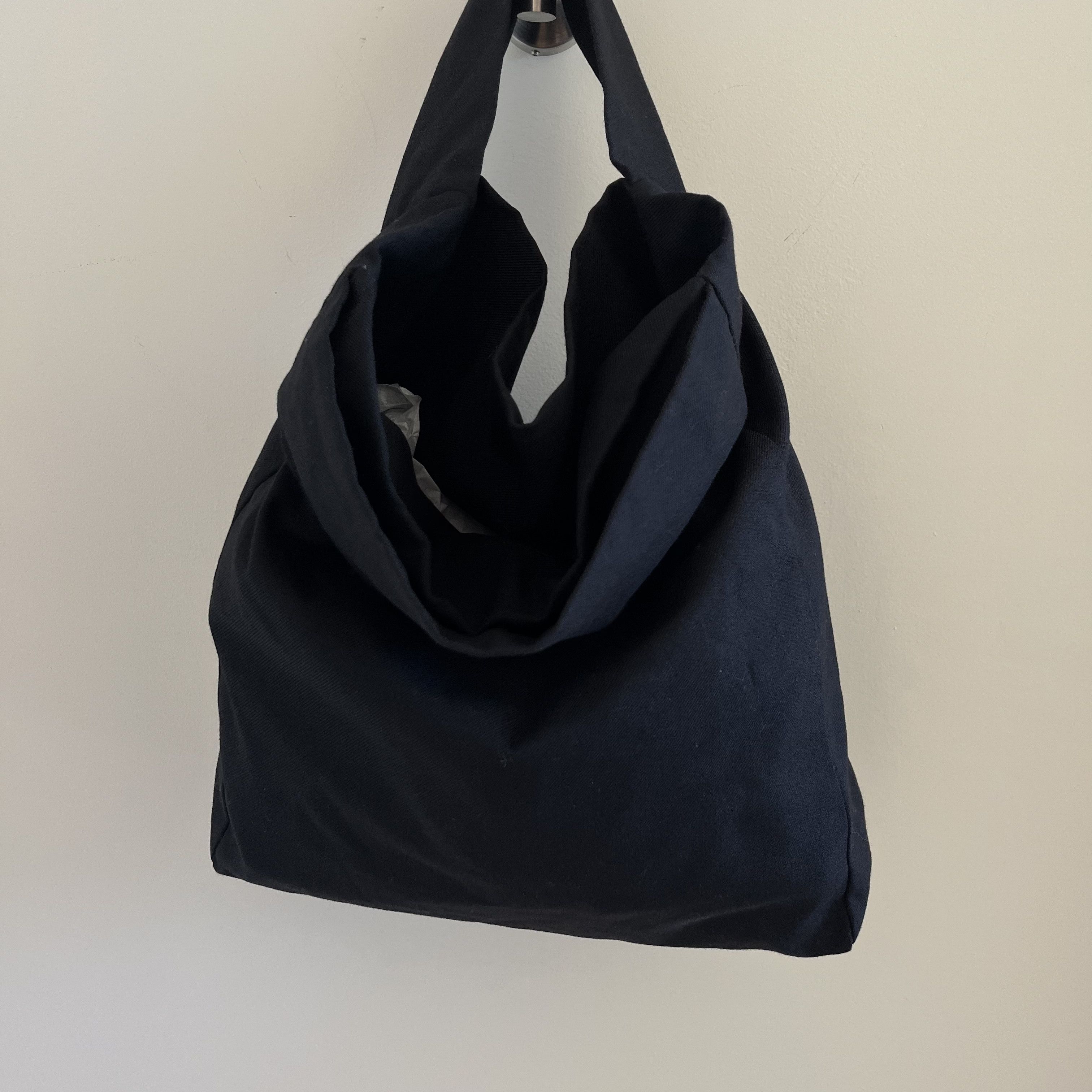 Yohji Yamamoto Yohji Yamamoto FEMME Wool Flat Handle Tote Bag Black Size ONE SIZE - 4 Thumbnail