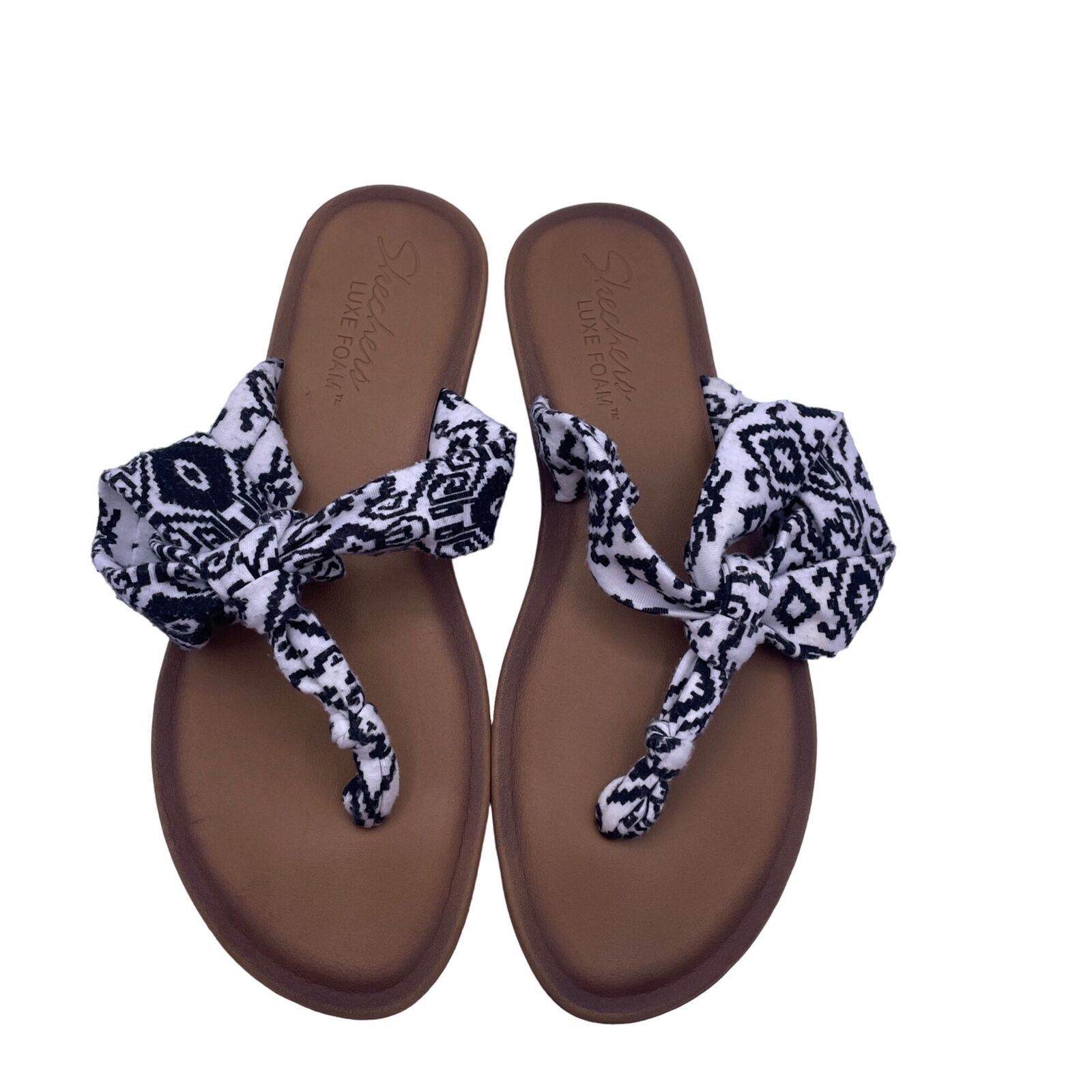 SKECHERS Skechers Black Taupe Indulge 2 Urban Safari Sandals Luxe 9 Size US 9 / IT 39 - 3 Thumbnail