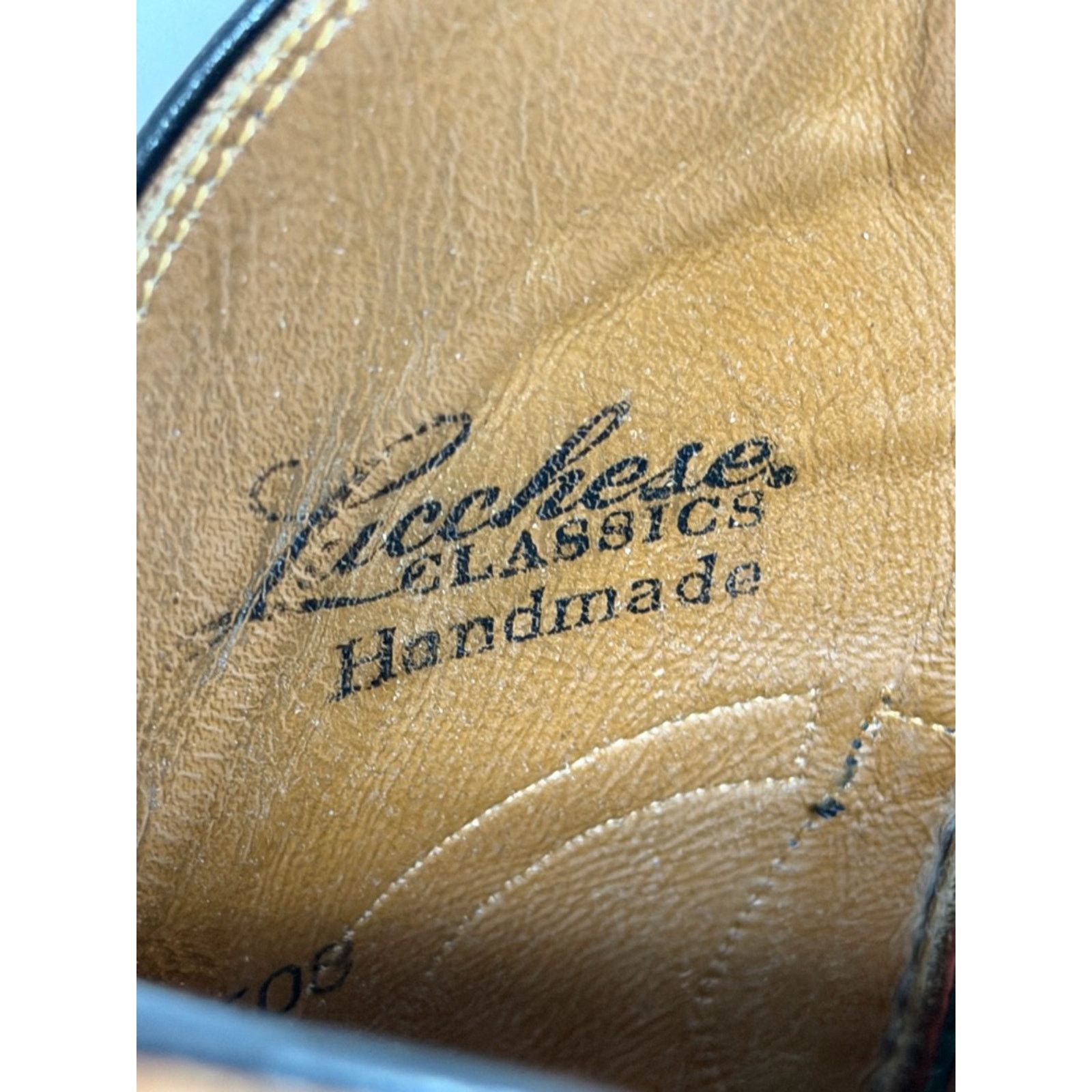 Lucchese VTG Lucchese Cowboy Boots Black Cherry Leather Western READ Size US 8 / EU 41 - 6 Thumbnail