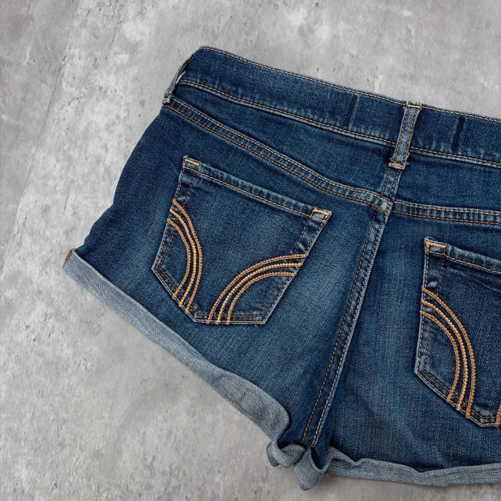 Other Y2K Dark Wash Hollister Surf Grunge Mini Denim Shorts Size 42" / US 20 - 4 Thumbnail