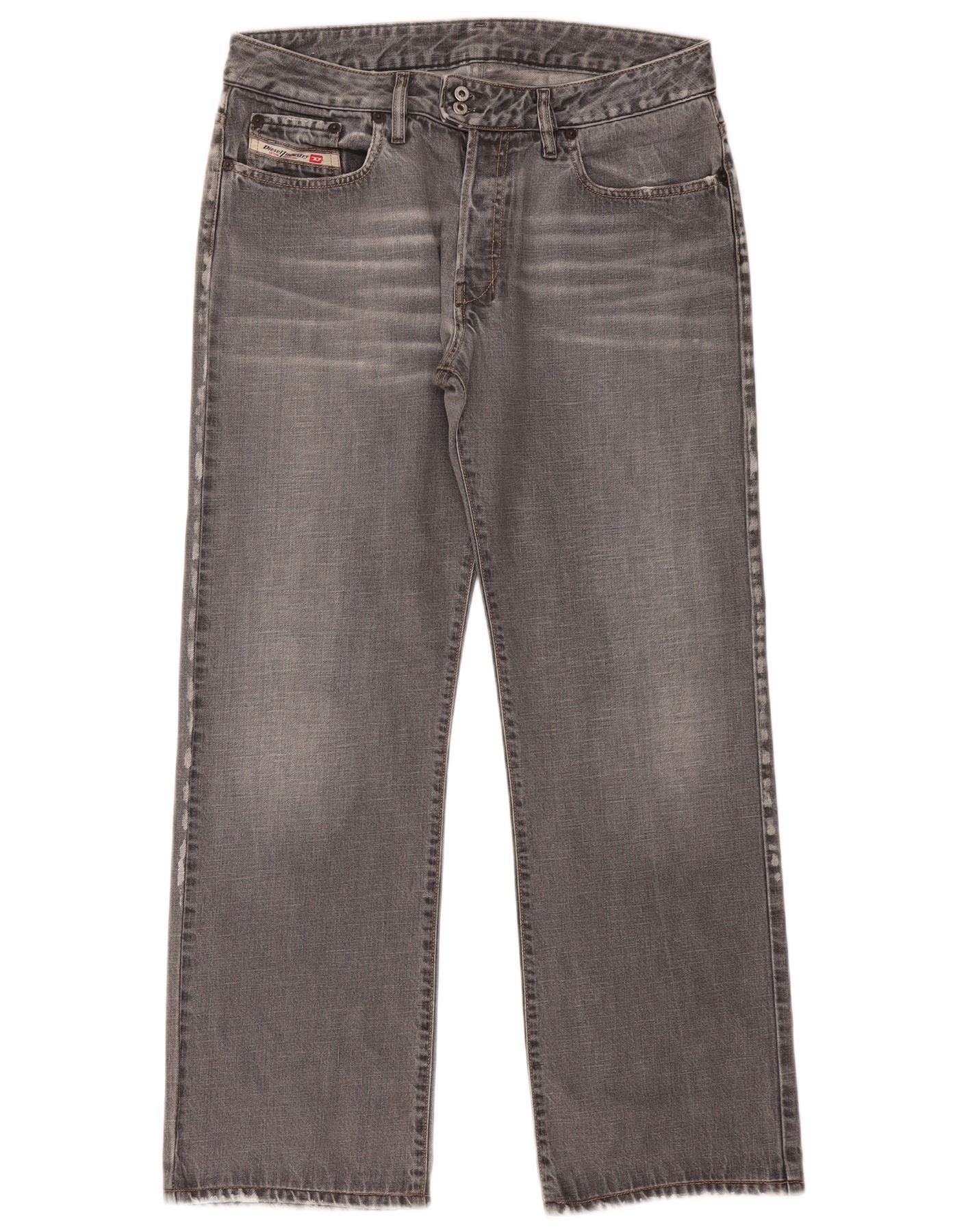 Diesel Womens Straight Jeans W34 L31 Grey Cotton Size 25" / US 0 / IT 36 - 1 Thumbnail