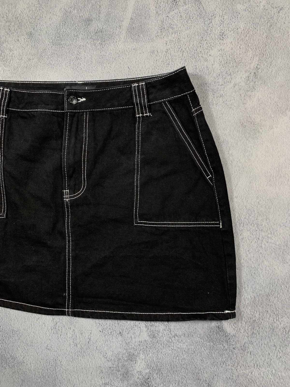 Japanese Brand × Vintage Intake Y2K Japanese cargo denim skirt workwear opium style Size 32" / US 10 / IT 46 - 3 Thumbnail