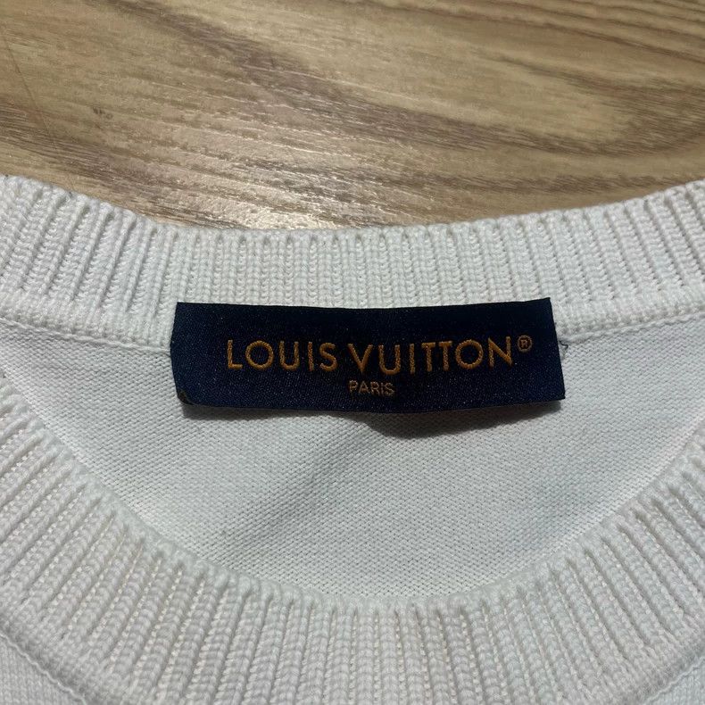 Louis Vuitton Louis Vuitton White solid logo printed crewneck short sleev Size US L / EU 52-54 / 3 - 3 Thumbnail