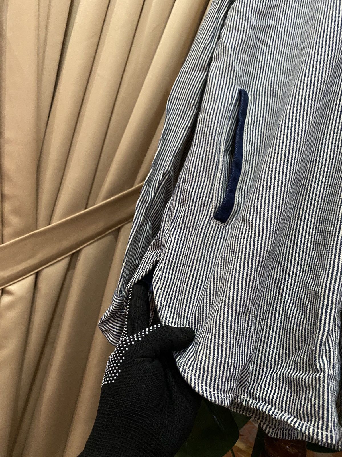 Stussy Stüssy Hooded Hickory Striped Button-Up Work Shirt Size US M / EU 48-50 / 2 - 6 Thumbnail