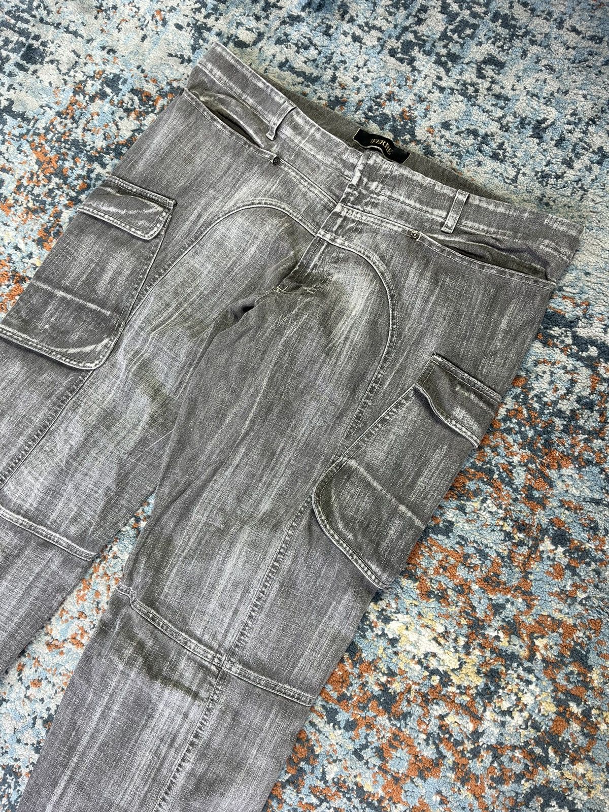 Designer × Ferre × Vintage Vintage 90s Ferre Jeans crazy cargo denim pants with zippers Size US 38 / EU 54 - 13 Thumbnail