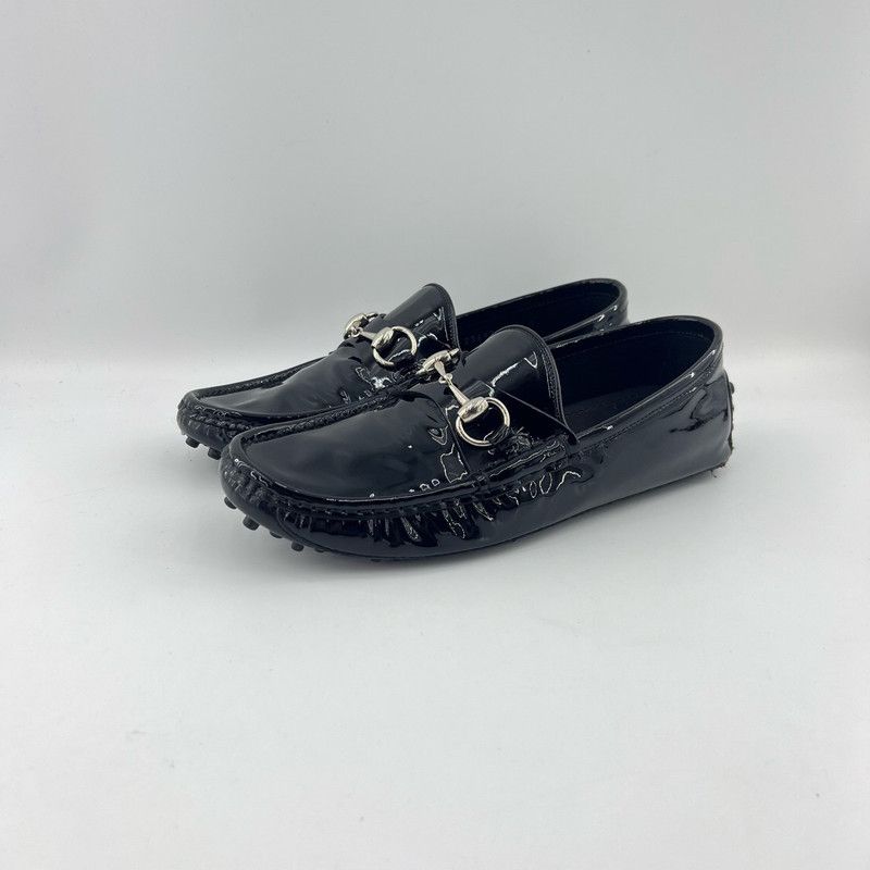 Gucci Gucci Black Leather Slip-On Lifestyle Loafers 0079 Size US 7.5 / EU 40-41 - 1 Thumbnail