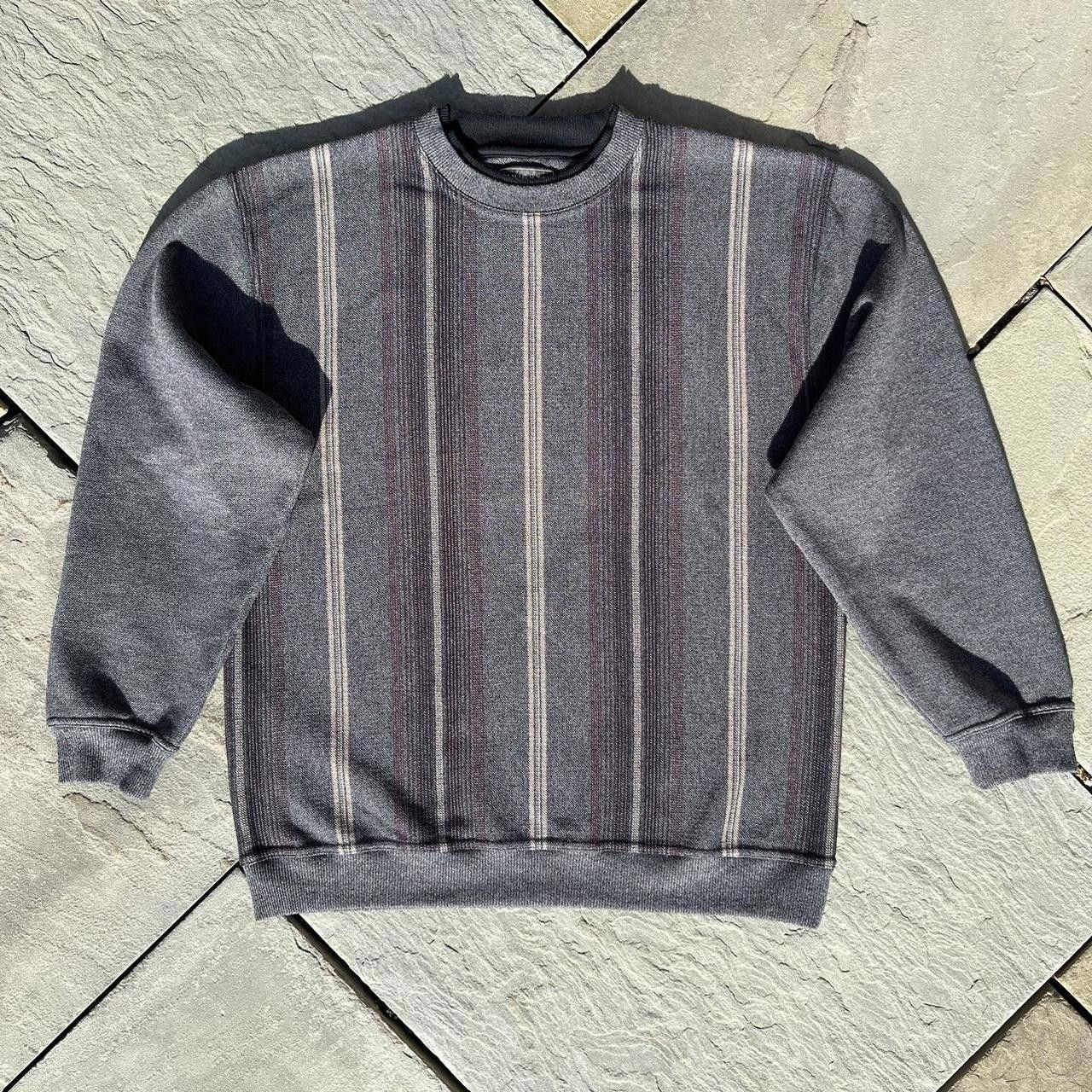 Knightsbridge Y2K Varied Vertical Stripe Double Crewneck Sweater Size US L / EU 52-54 / 3 - 1 Thumbnail