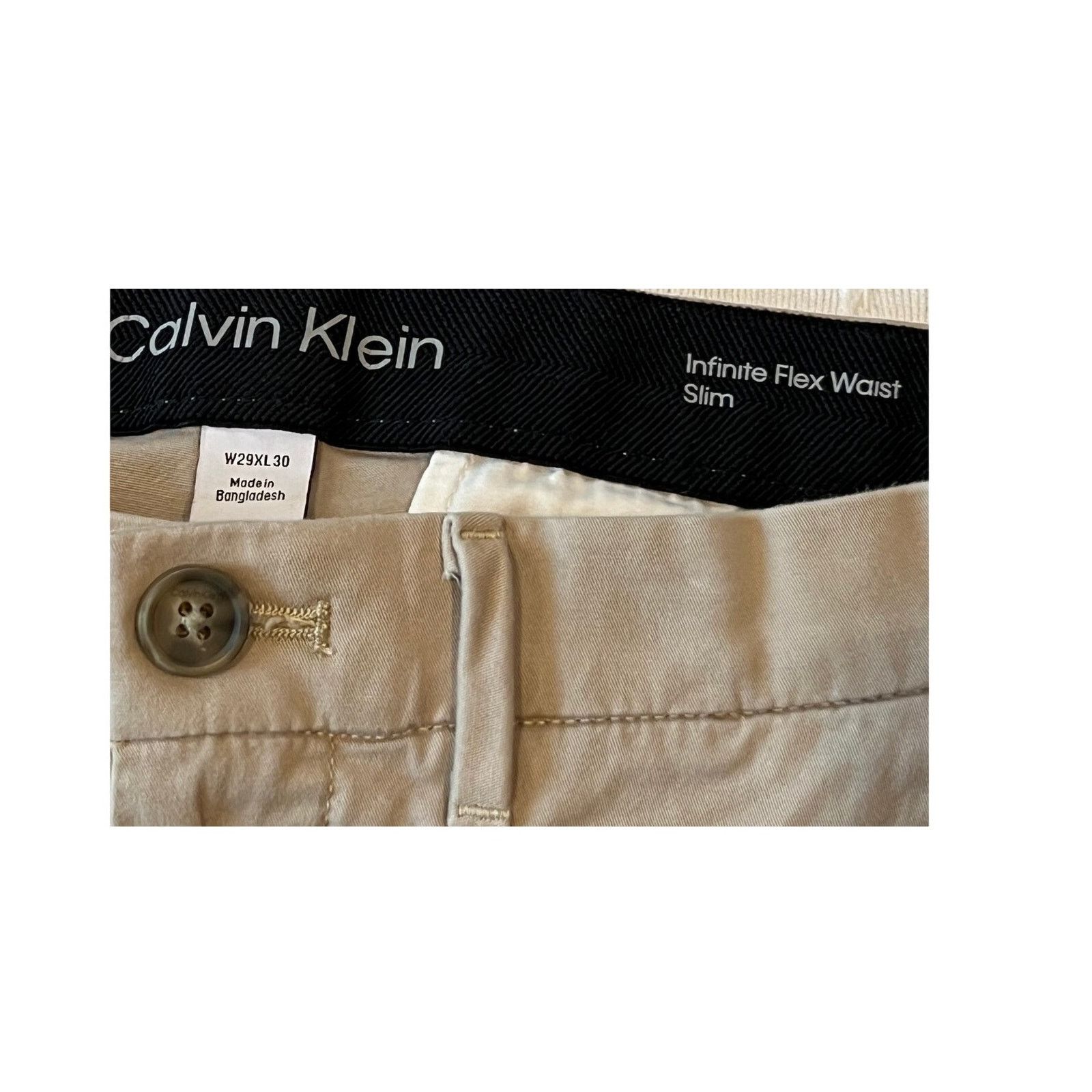 Calvin Klein Calvin Klein Flat Front Chino Slim Pants Mens 29x30 Size US 29 - 3 Thumbnail