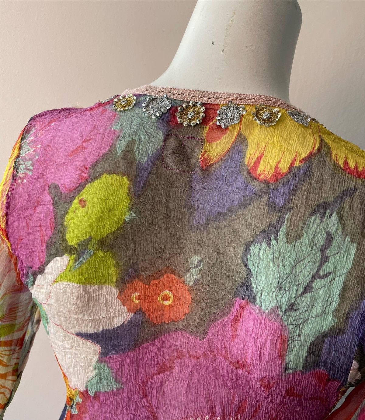 Vintage Y2k silk blouse Size M / US 6-8 / IT 42-44 - 4 Thumbnail