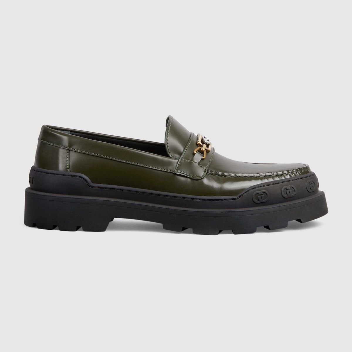 o1mt1gz0425 Men's Interlocking G loafer in Green