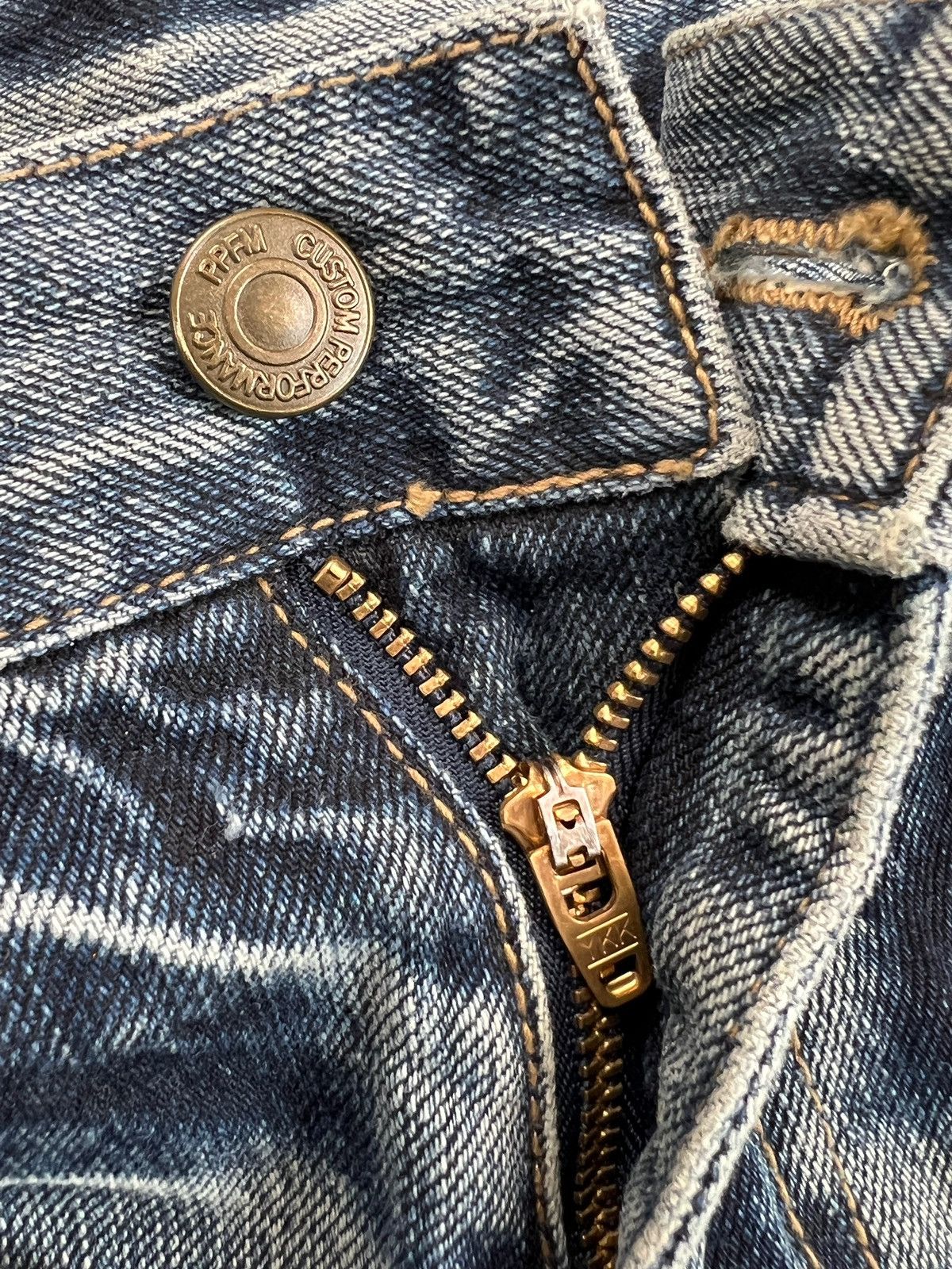 Japanese Brand × PPFM PPFM Shark Embroidery Distressed Jeans Size US 34 / EU 50 - 11 Thumbnail