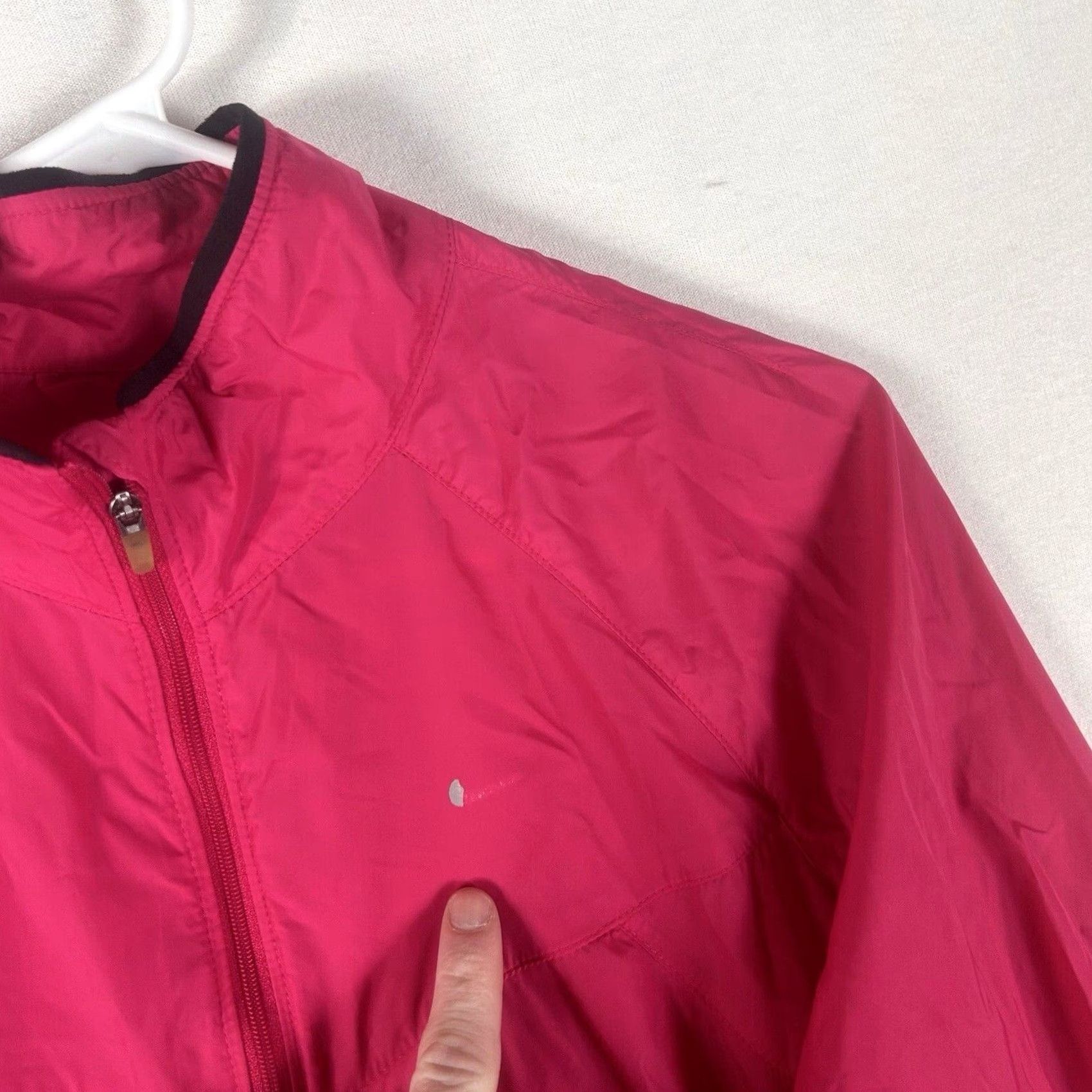 Nike Nike Golf Windbreaker Jacket Womens M Pink Lightweight Zip Full Packable Dri-Fit Size M / US 6-8 / IT 42-44 - 7 Thumbnail