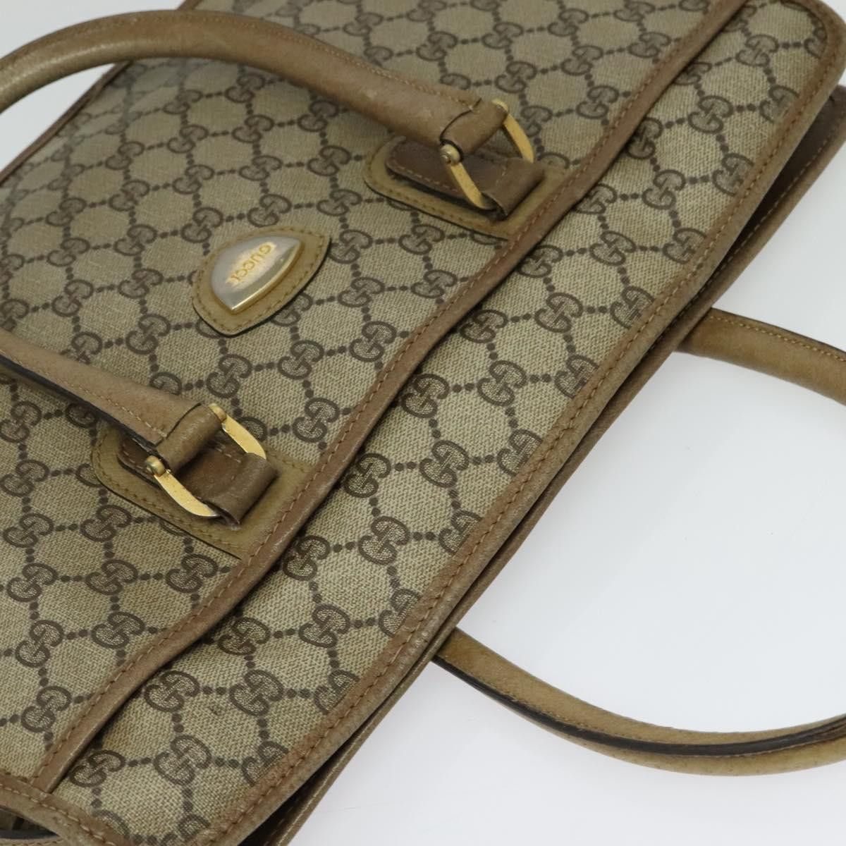 Gucci GUCCI GG Supreme Hand Bag Pvc Vintage Beige Gold Size ONE SIZE - 6 Thumbnail