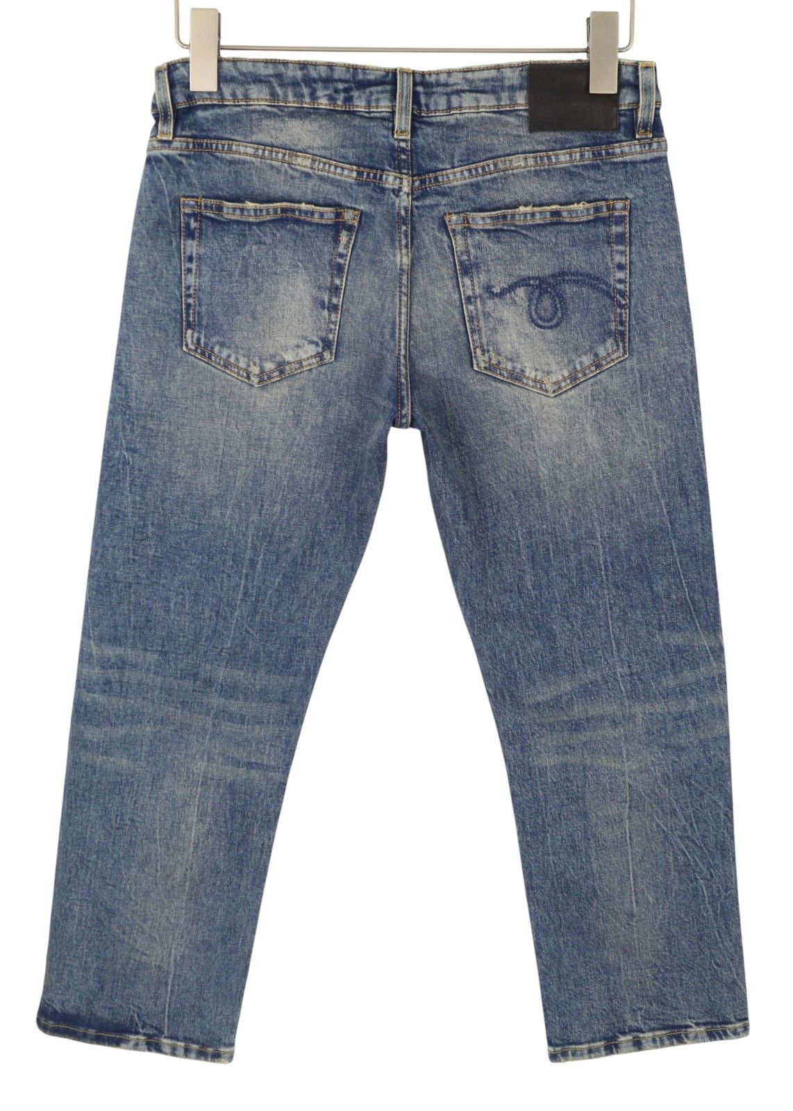 R13 BOY STRAIGHT 27 Kelly Stretch Blue Denim 87186 Size 27" / US 4 / IT 40 - 4 Thumbnail