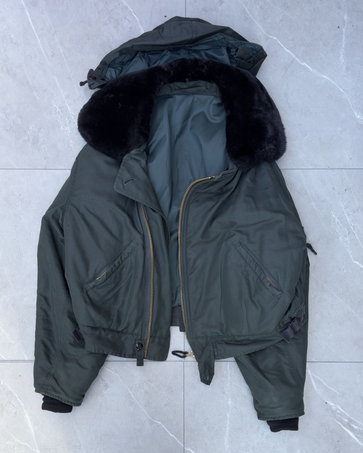 Vintage 1970s Rare Vintage Military Jacket Cropped Fit Size US L / EU 52-54 / 3 - 1 Thumbnail