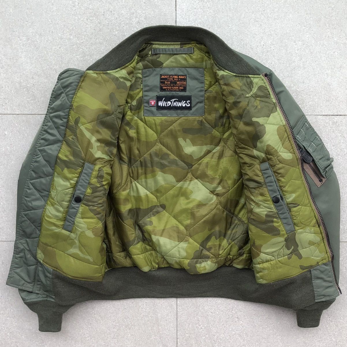 Wild Things WildThing x United Carr Inc Flying Man’s Ma-1 Bomber Jacket Size US M / EU 48-50 / 2 - 5 Thumbnail
