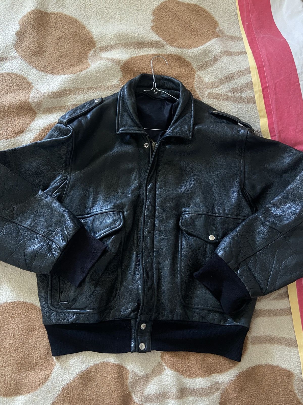 Genuine Leather Vintage leather bomber Size US L / EU 52-54 / 3 - 3 Thumbnail