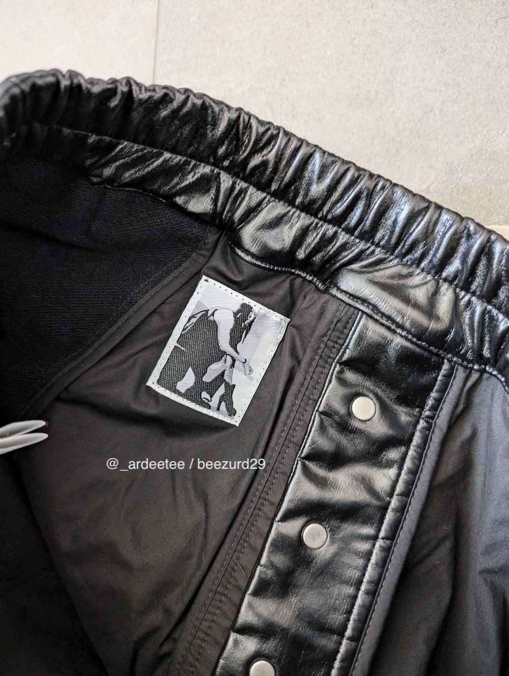 Rick Owens Drkshdw *NEW* PUSHER PANTS BLACK COATED $1,530 Size US 30 / EU 46 - 9 Thumbnail