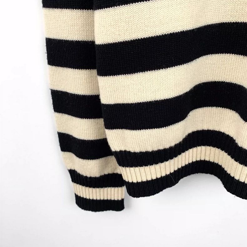 Saint Laurent Paris Saint Laurent Paris Colour matching striped wool round nec Size L / US 10 / IT 46 - 4 Thumbnail