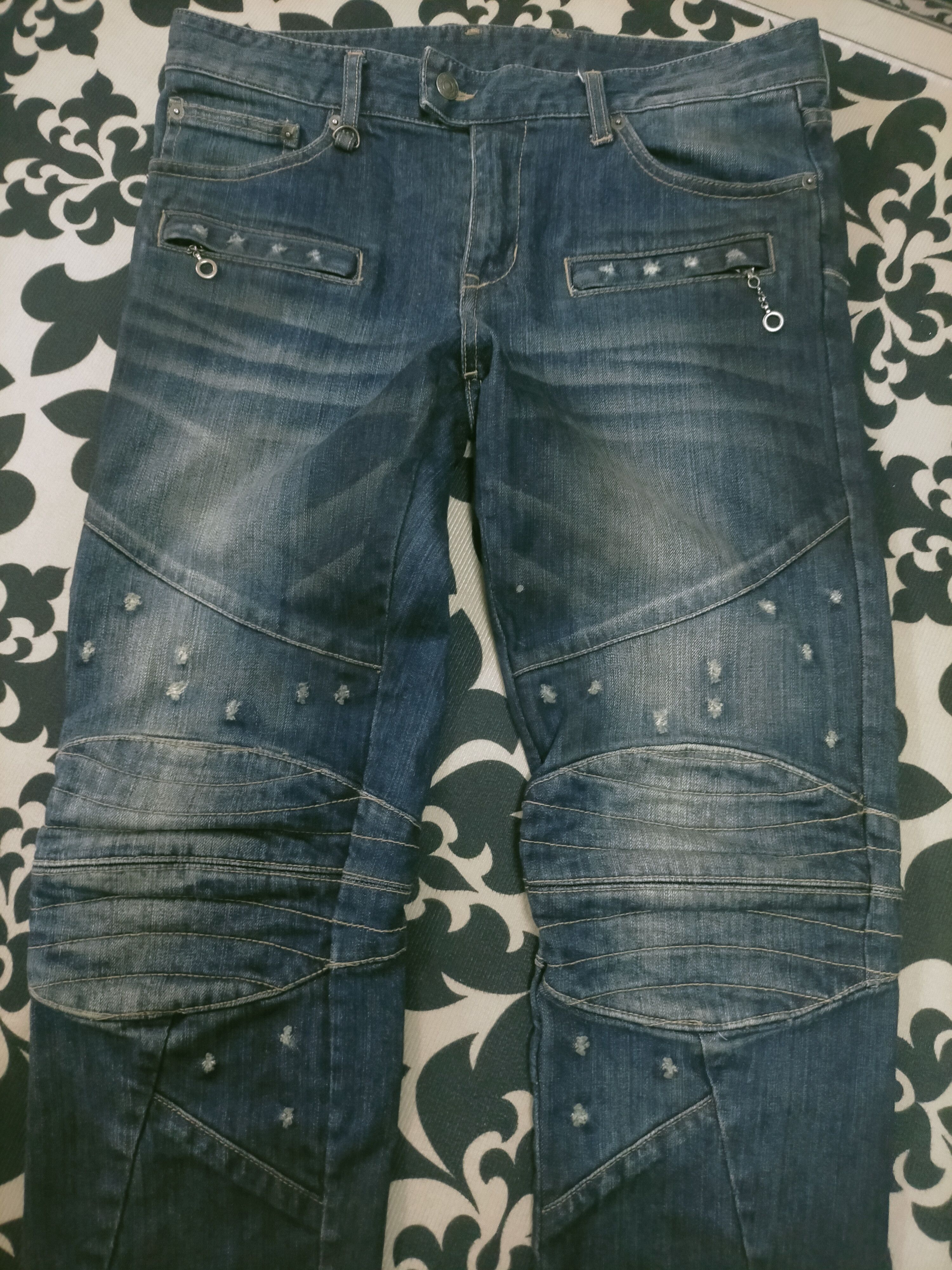 PPFM × Seditionaries 🔥D105 PPFM Archival Seditionaries Design Biker Jeans Size US 33 - 3 Thumbnail