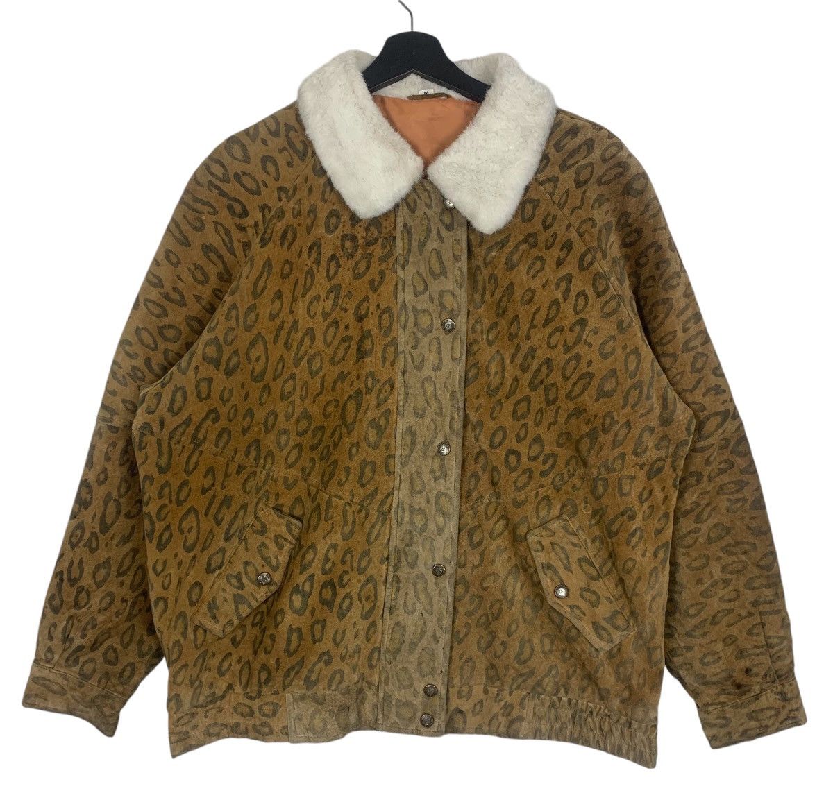 Olympic Seoul japanese brand Leopard genuine lether jacket