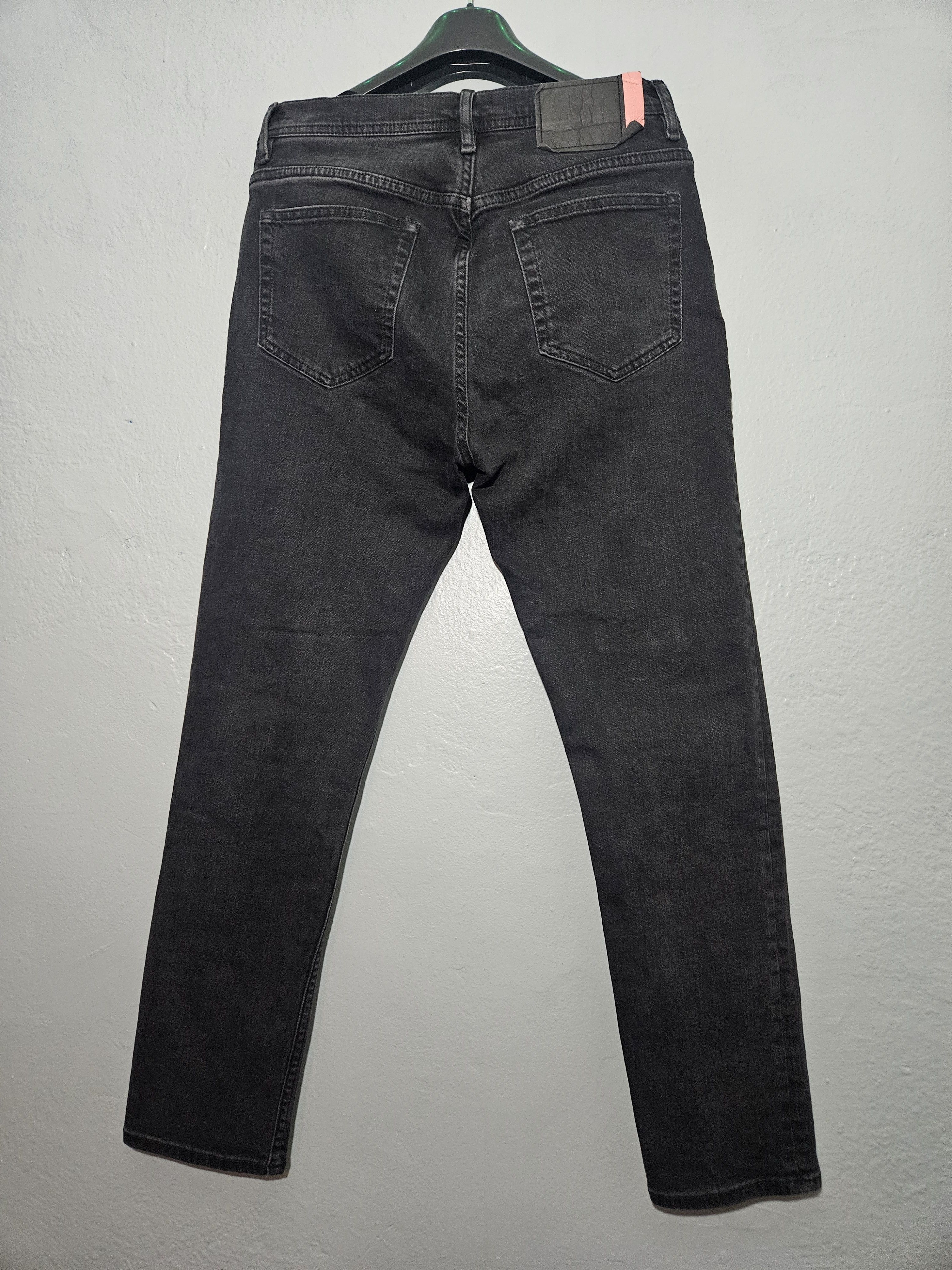 Acne Studios Blå Konst River Used Blk Back Patch Denim Jeans Size US 31 - 5 Thumbnail