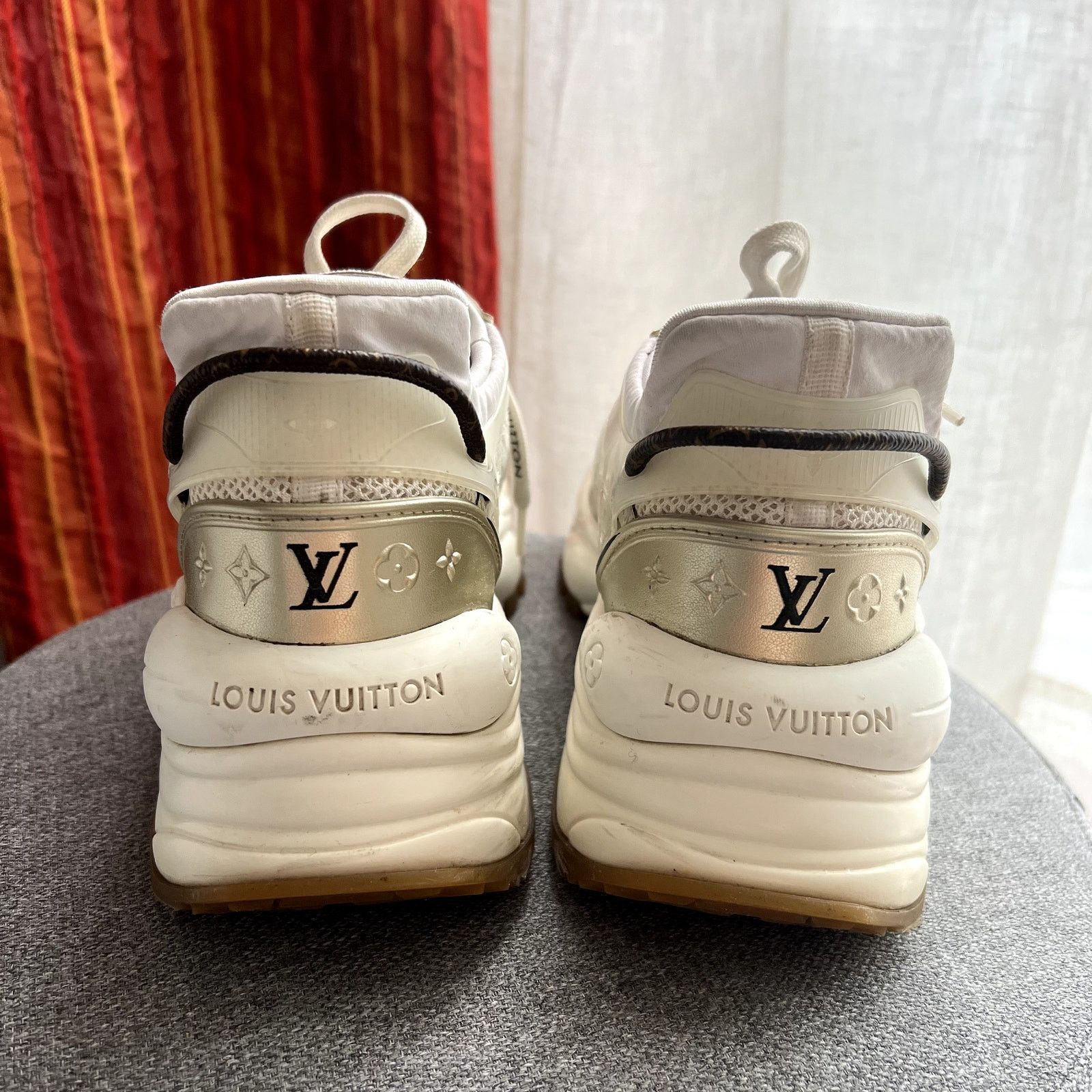 Louis Vuitton Louis Vuitton Run 55 cloth leather trainers size 38.5 FR Size US 7 / IT 37 - 3 Thumbnail