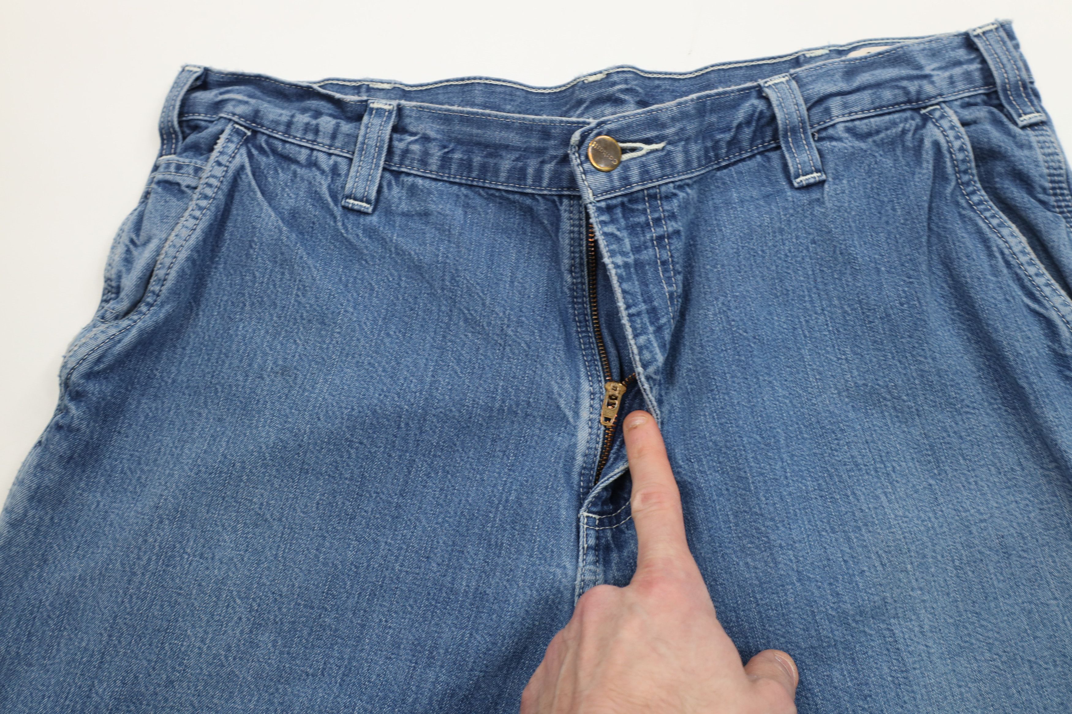 Carhartt Vintage Carhartt Wide Leg Dungaree Denim Jeans Blue Cotton Size US 36 / EU 52 - 9 Thumbnail