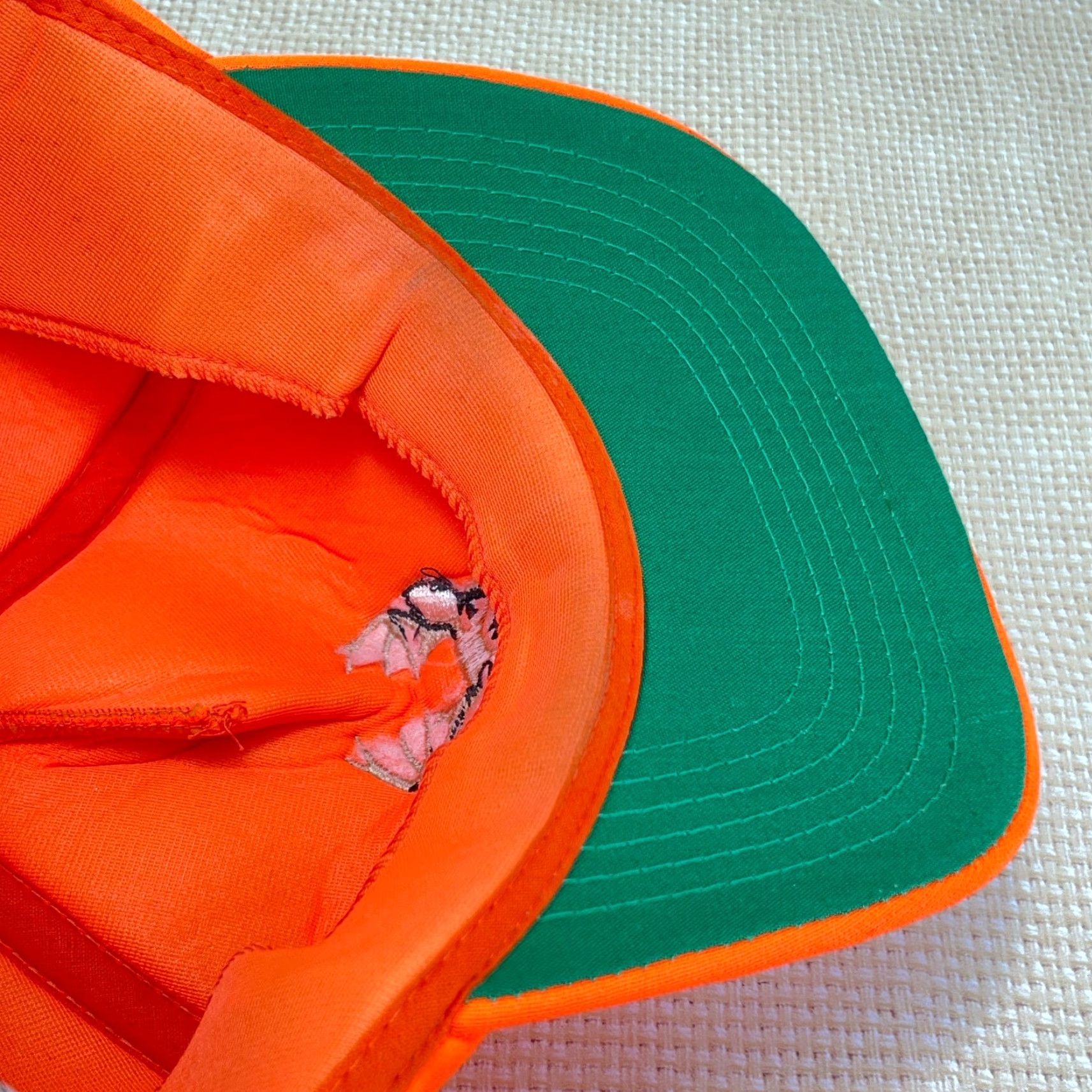 Vintage Vintage Duckbay Trucker Hat Cap Snapback Insulated 90s Deer Hunting Orange Camouflage Twill Cotton Adjustable Mens Casual Workwear Hat Size 44L - 5 Thumbnail