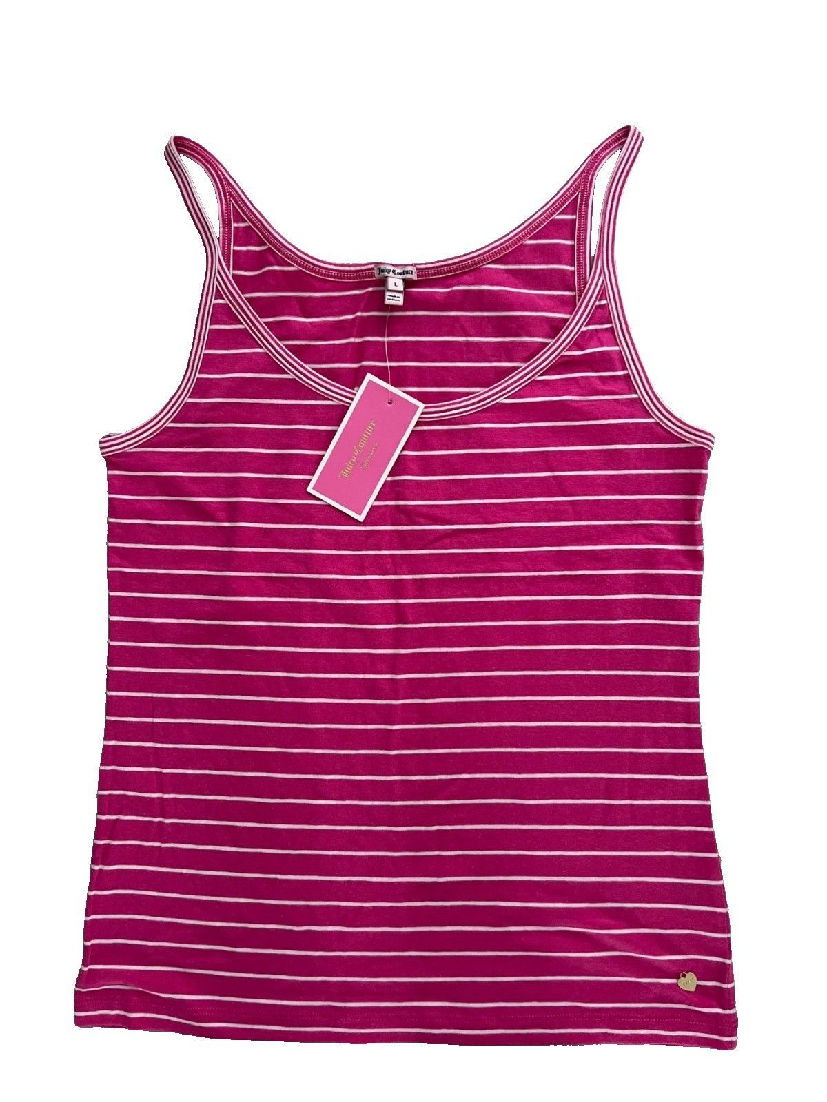 Juicy Couture Intimates Camisole Tank Pink Stripe ( L )