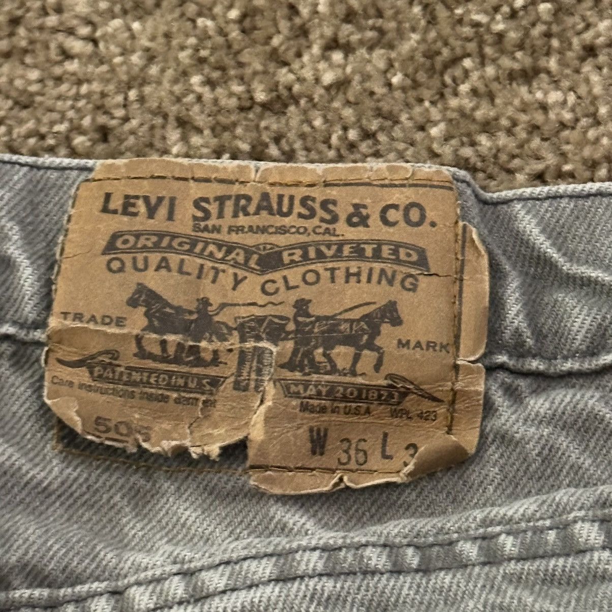 Levi's Vintage Levi’s 505 Gray 36x34 Size US 36 / EU 52 - 3 Thumbnail
