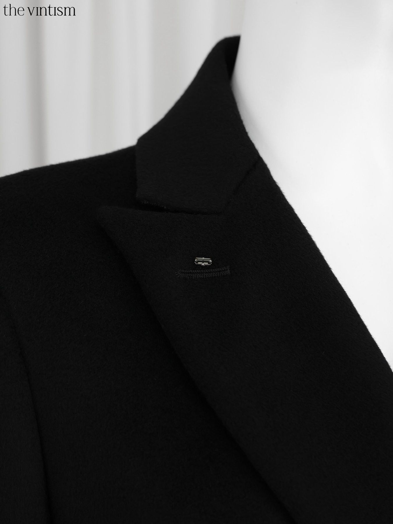 Sportmax Sportmax by Max Mara Black Virgin Wool Double-Breasted Coat Size M / US 6-8 / IT 42-44 - 5 Thumbnail
