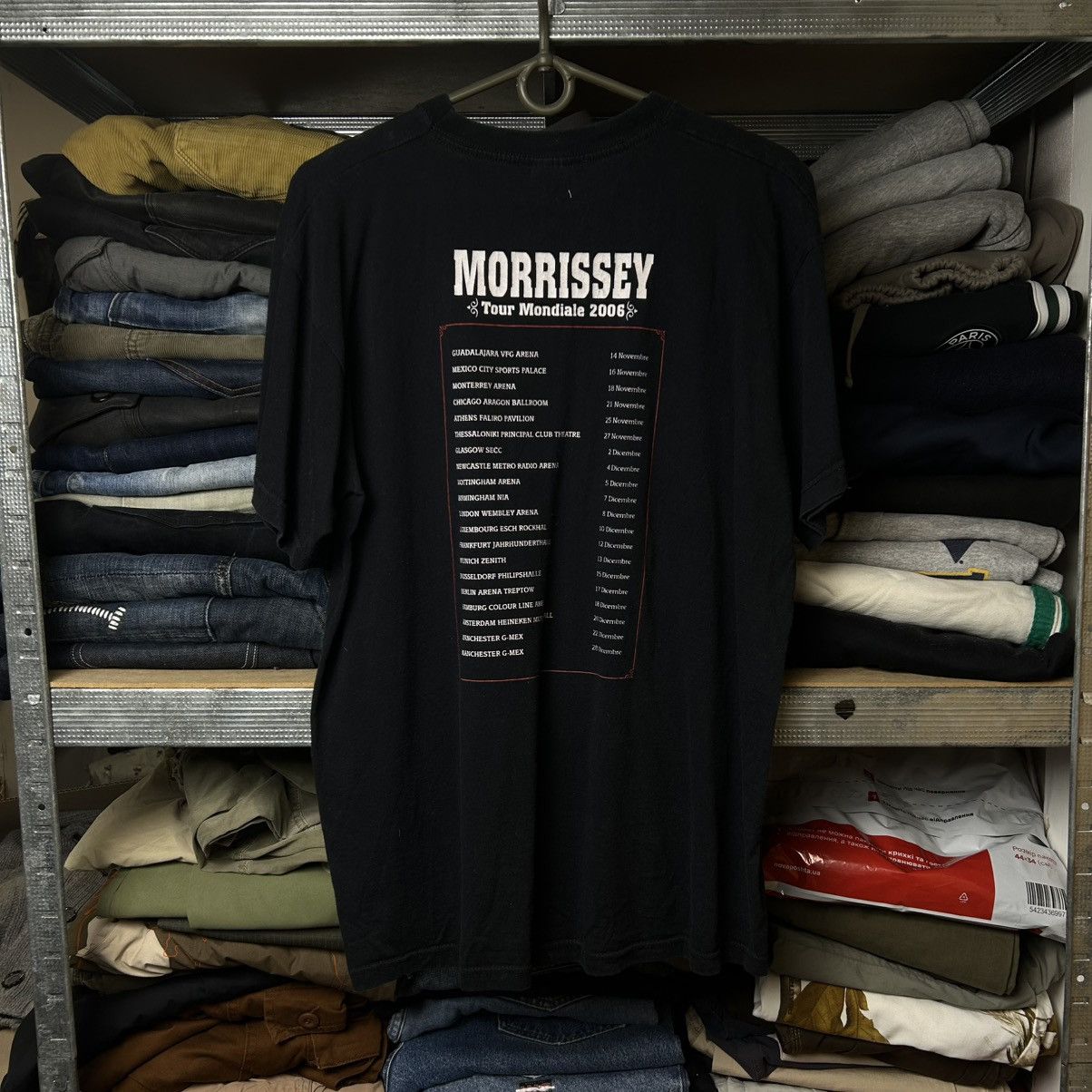 Band Tees Vintage Morrissey 2006 Mondial Tour Big Logo Rock Band tee Size US M / EU 48-50 / 2 - 8 Thumbnail