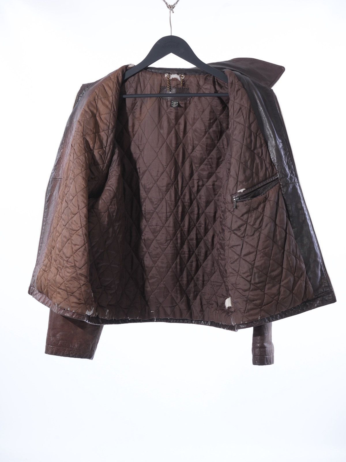 J.Crew J. Crew Vintage Dark Brown Leather Full Zip Mens Jacket Size US XL / EU 56 / 4 - 2 Thumbnail