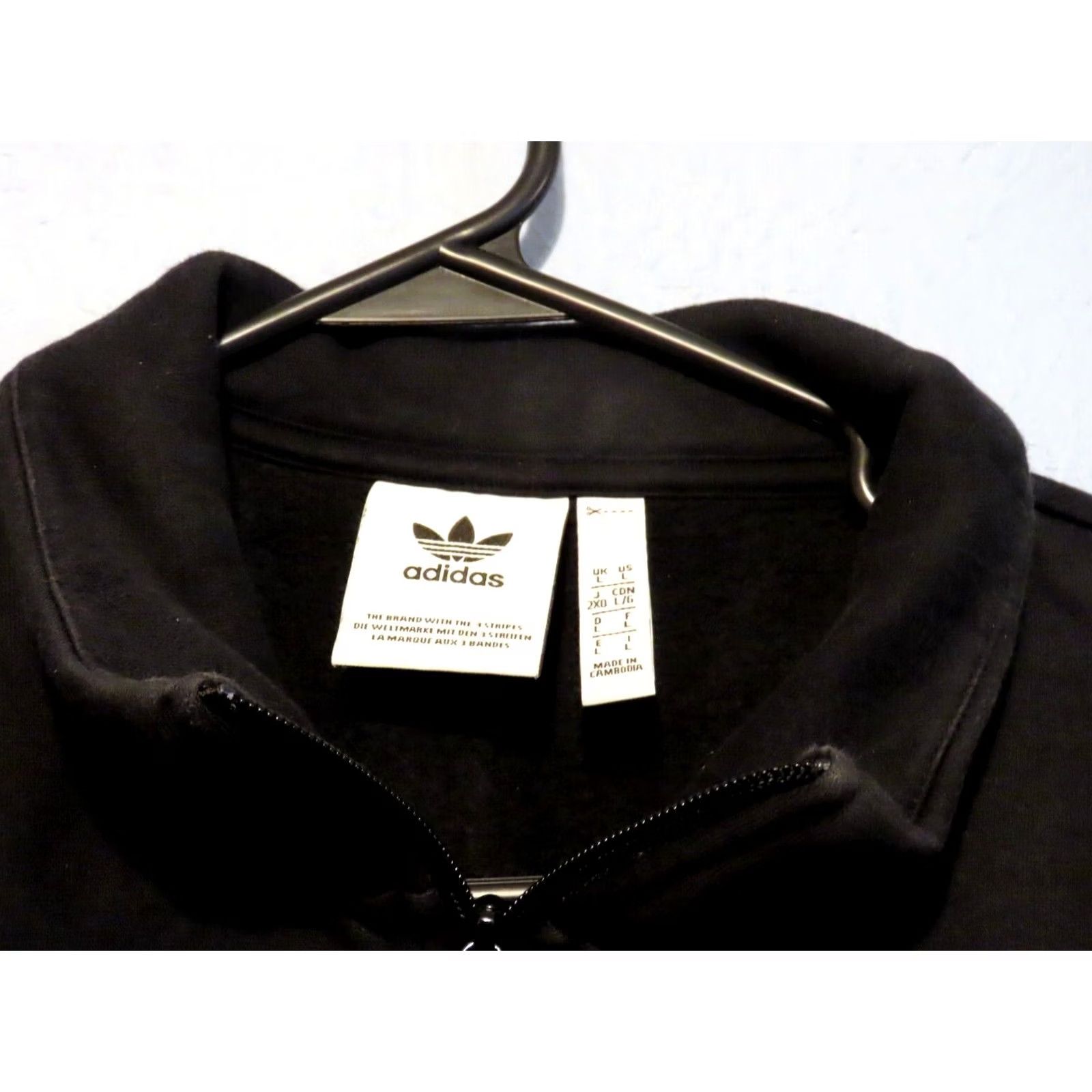 Adidas Adidas Quarter Zip Men's Sweatshirt Large Black No Hoodie No Pocket Shirt Mens L Black Logo 1/4 Zip Season All Size US L / EU 52-54 / 3 - 3 Thumbnail
