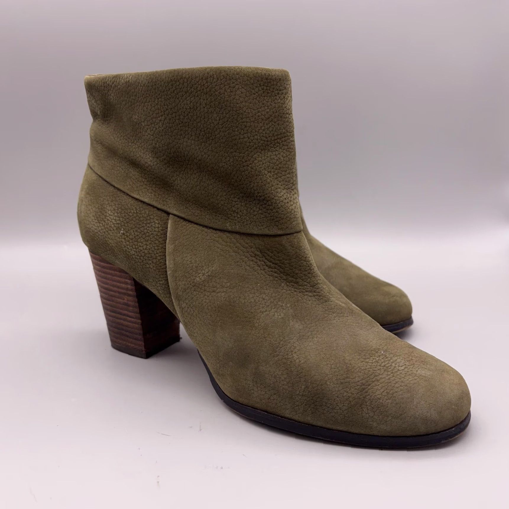 Cole Haan Cole Haan Boots Womens Size 10.5 Green Leather Ankle Booties Block Heel Shoes Casual Size US 11 / IT 41 - 2 Thumbnail