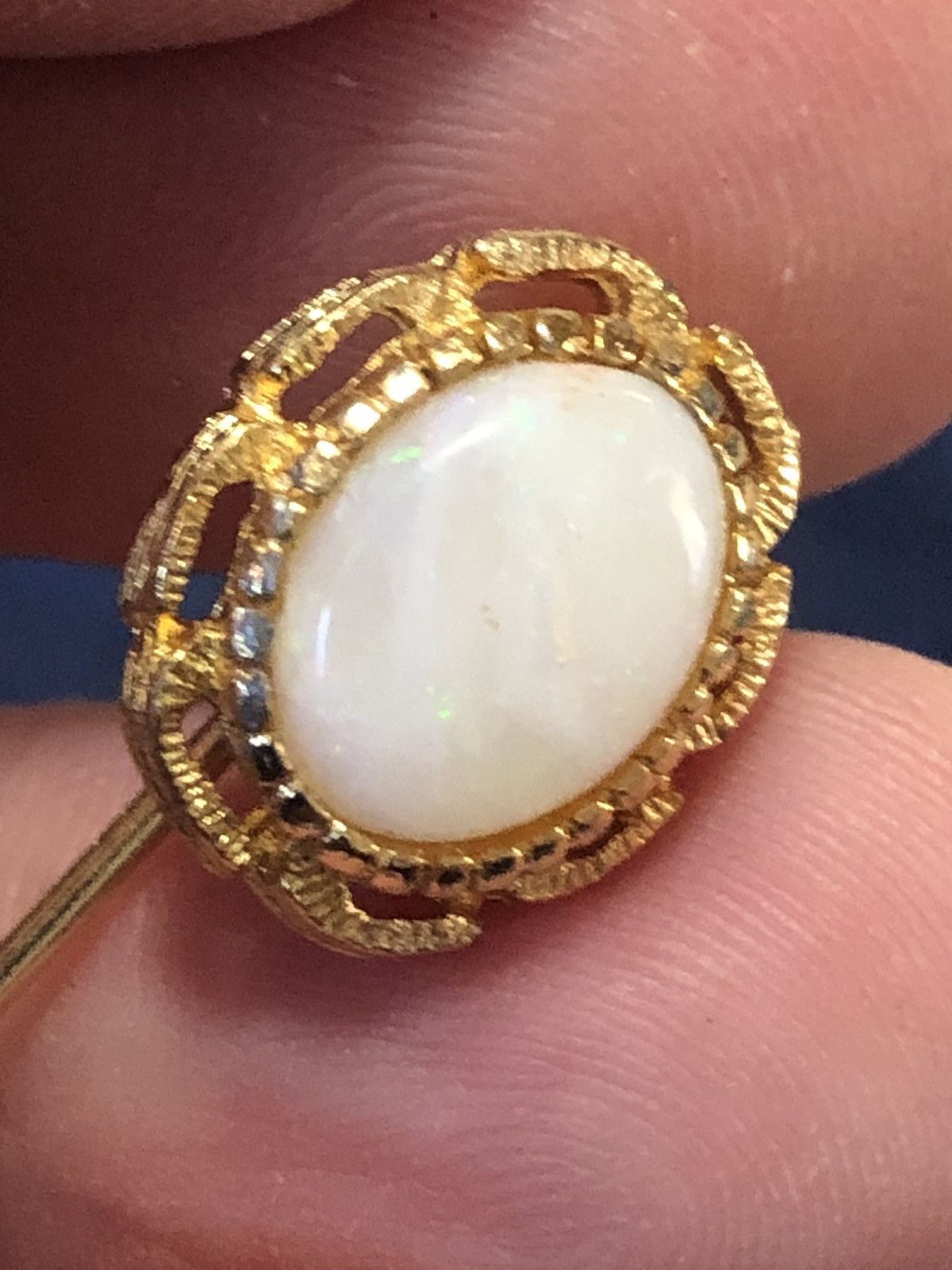 Vintage Vintage antique oval opal cabochon stick pin hat pin Size ONE SIZE - 3 Thumbnail