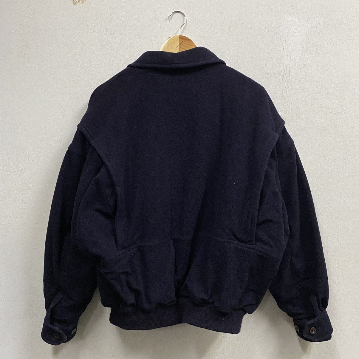 Burberry 🔥Burberrys Wool Spell Out Bomber Jacket LIKE NEW🔥 Size US L / EU 52-54 / 3 - 3 Thumbnail