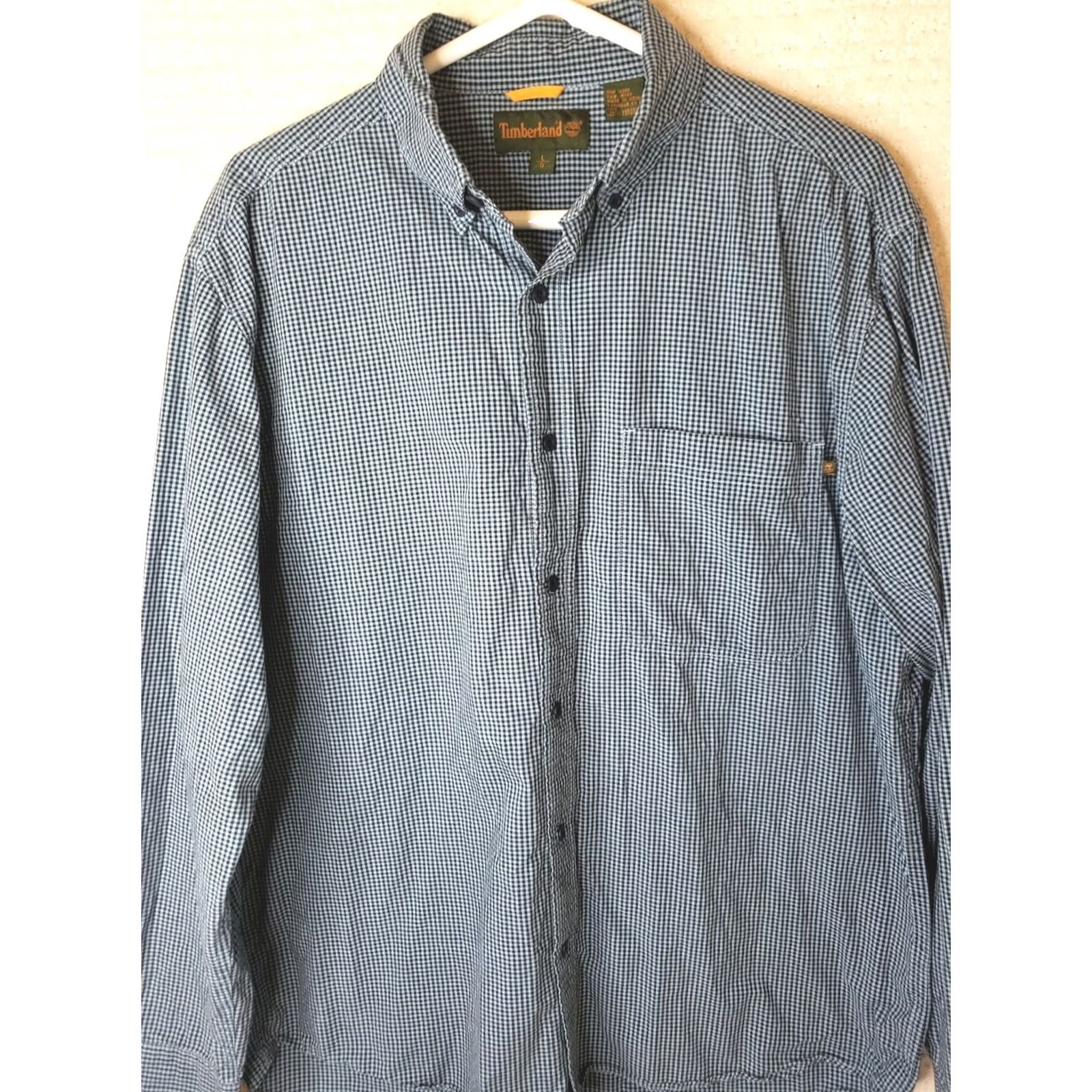 Timberland Timberland Shirt Mens L Blue Black Check Button-Front Long Sleeve Casual Workwear Outdoor Outdoors 90s? Size US L / EU 52-54 / 3 - 2 Thumbnail