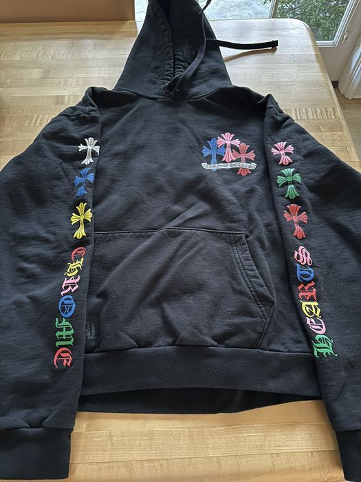 Chrome Hearts Chrome Hearts Multi Colored Cross Hoodie | Grailed