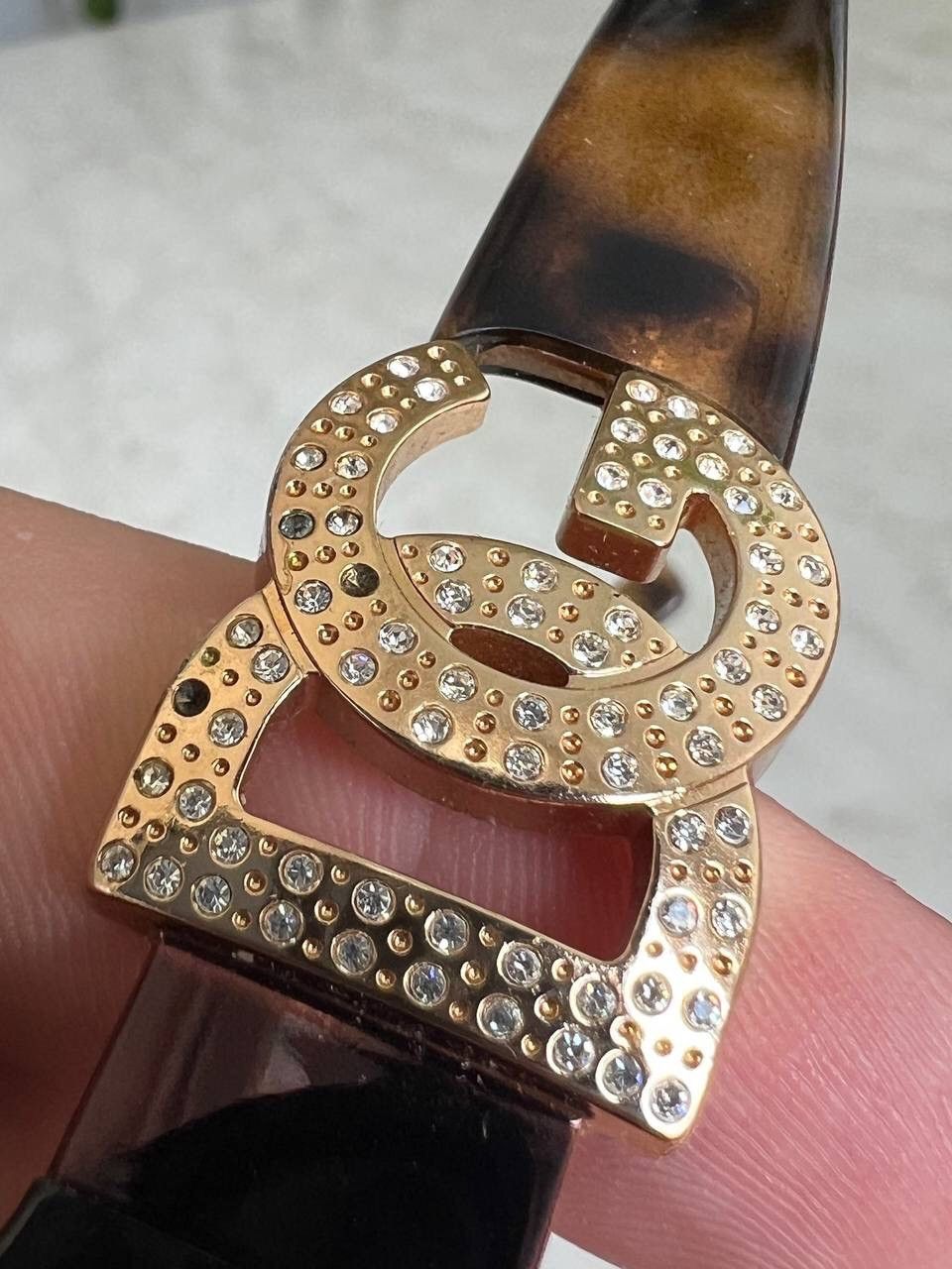 Dolce & Gabbana × Vintage Y2K Dolce & Gabbana Sunglasses Rhinestone Strass 2000s Wrap Size ONE SIZE - 3 Thumbnail