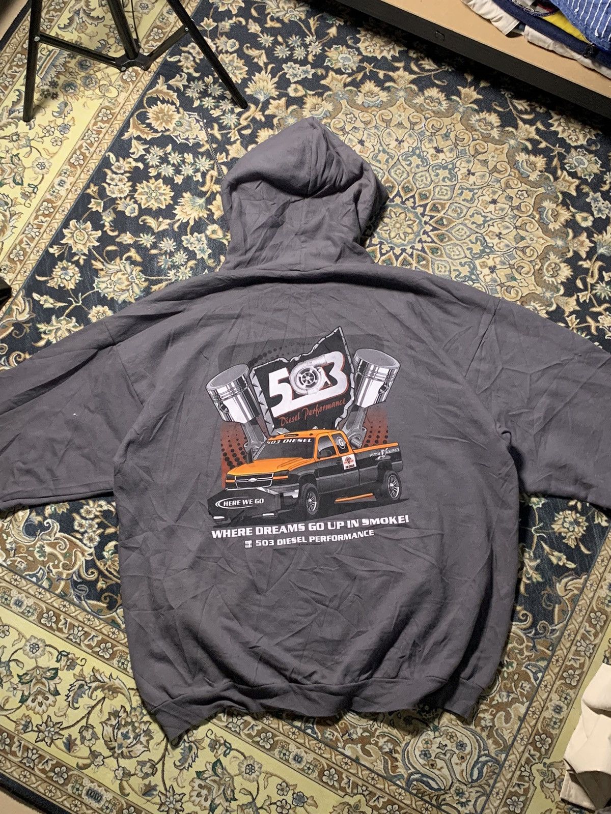 Vintage Chevrolet 503 Diesel Performance Hoodie Size US L / EU 52-54 / 3 - 1 Thumbnail