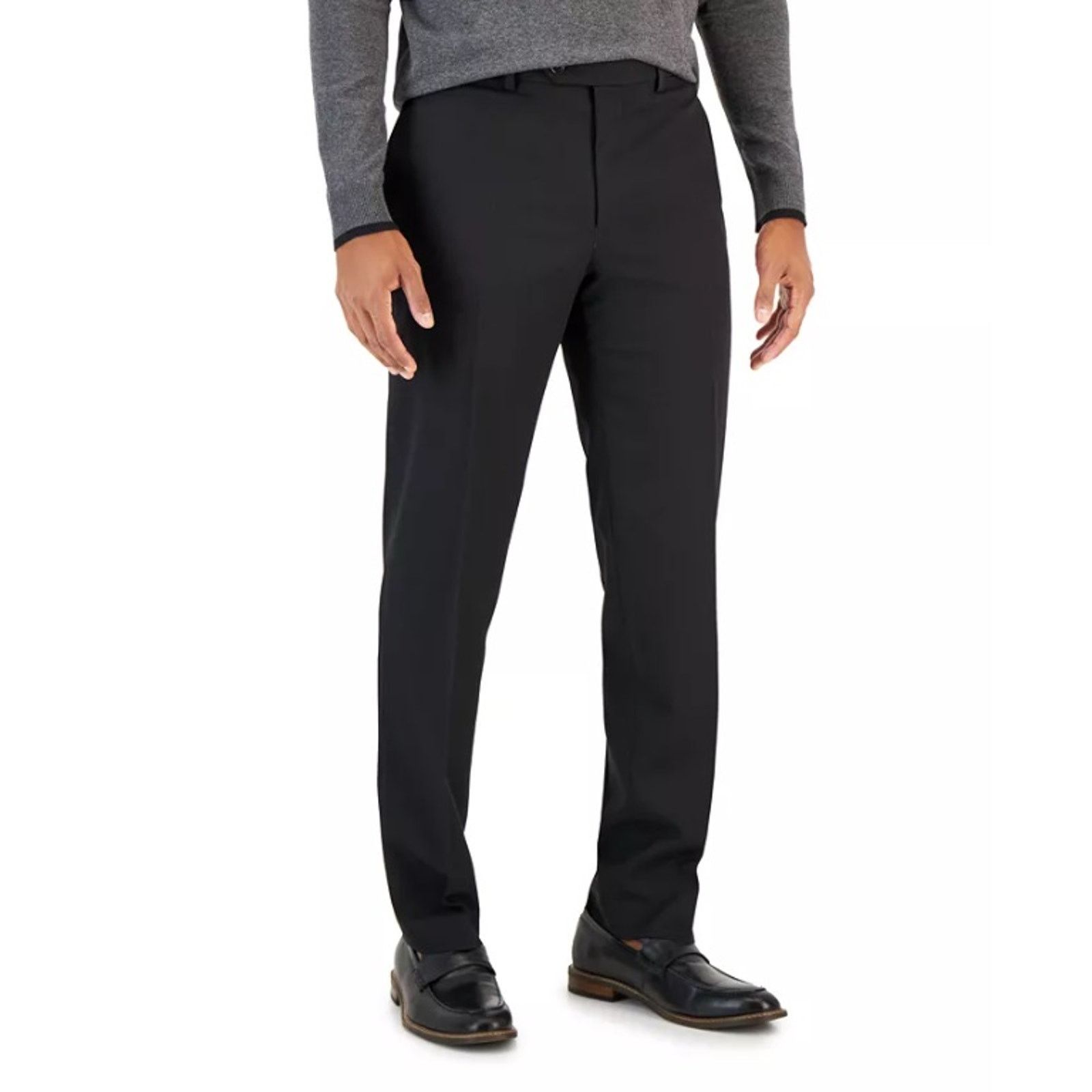 Van Heusen Van Heusen Men's Black Stretch Classic Suit Pants 33W 32L Size US 33 - 1 Thumbnail