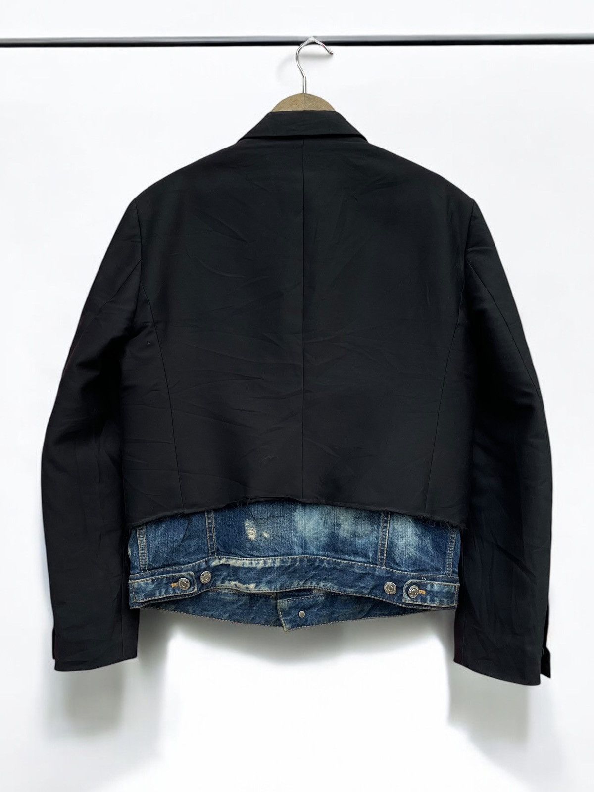 Dsquared2 AW17 DSQUARED2 LAYERED-DESIGN BLAZER DISTRESSED DENIM JACKET Size US M / EU 48-50 / 2 - 2 Thumbnail