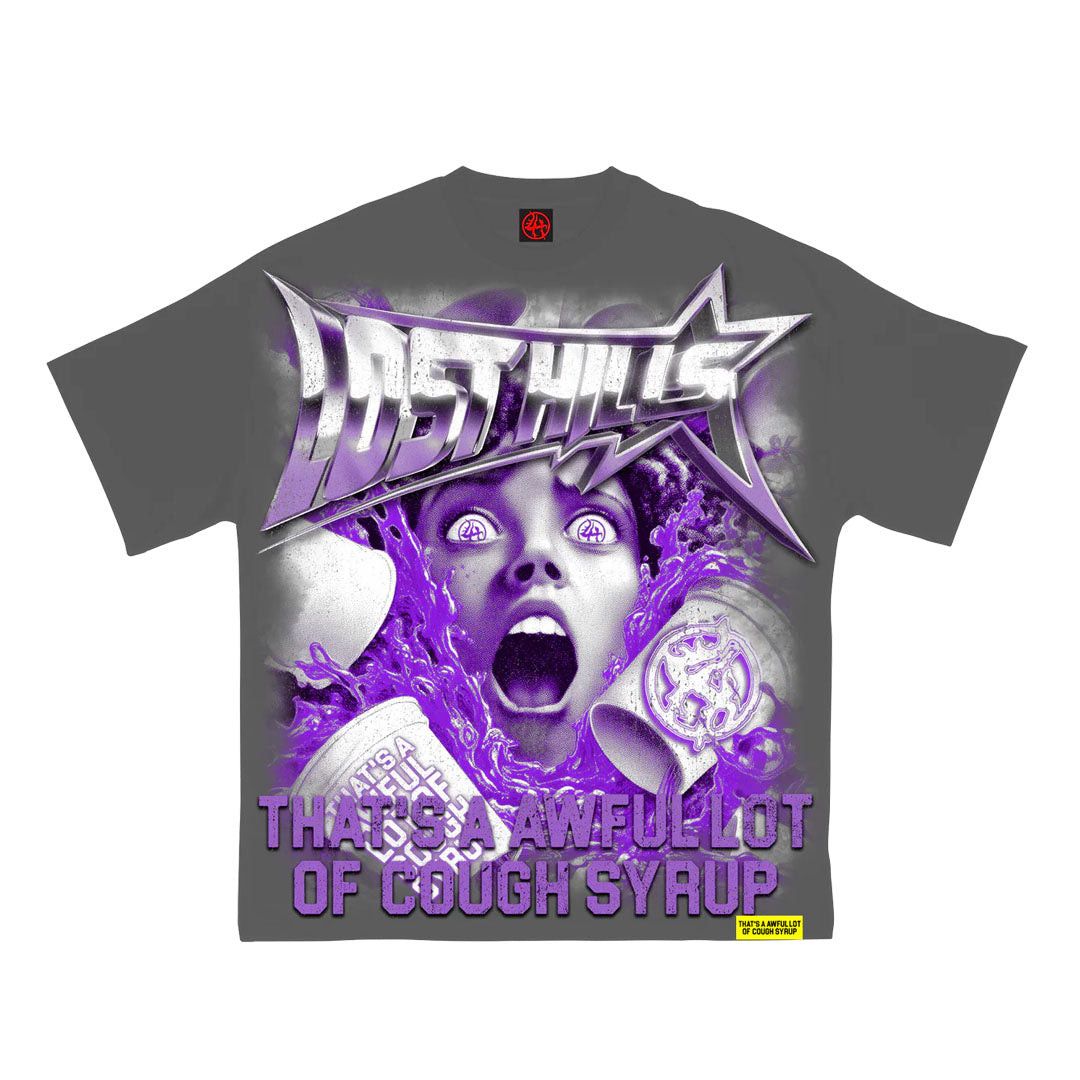 Awful Lot of Cough Syrup Lost Hills x Cough Syrup Scream Tee Grey Size US XL / EU 56 / 4 - 1 Thumbnail