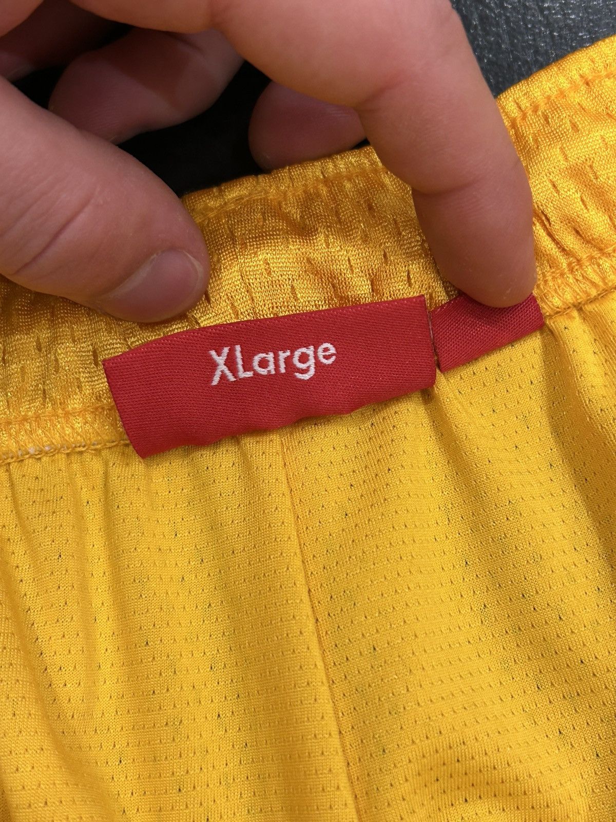 Supreme Mesh Box Logo Shorts - Yellow