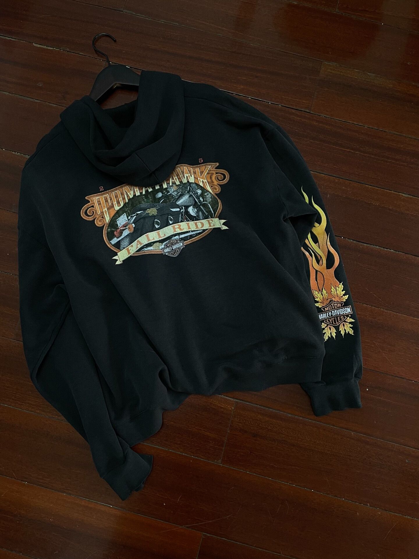 Vintage vintage Harley Davidson flame zip hoodie Size US M / EU 48-50 / 2 - 1 Thumbnail
