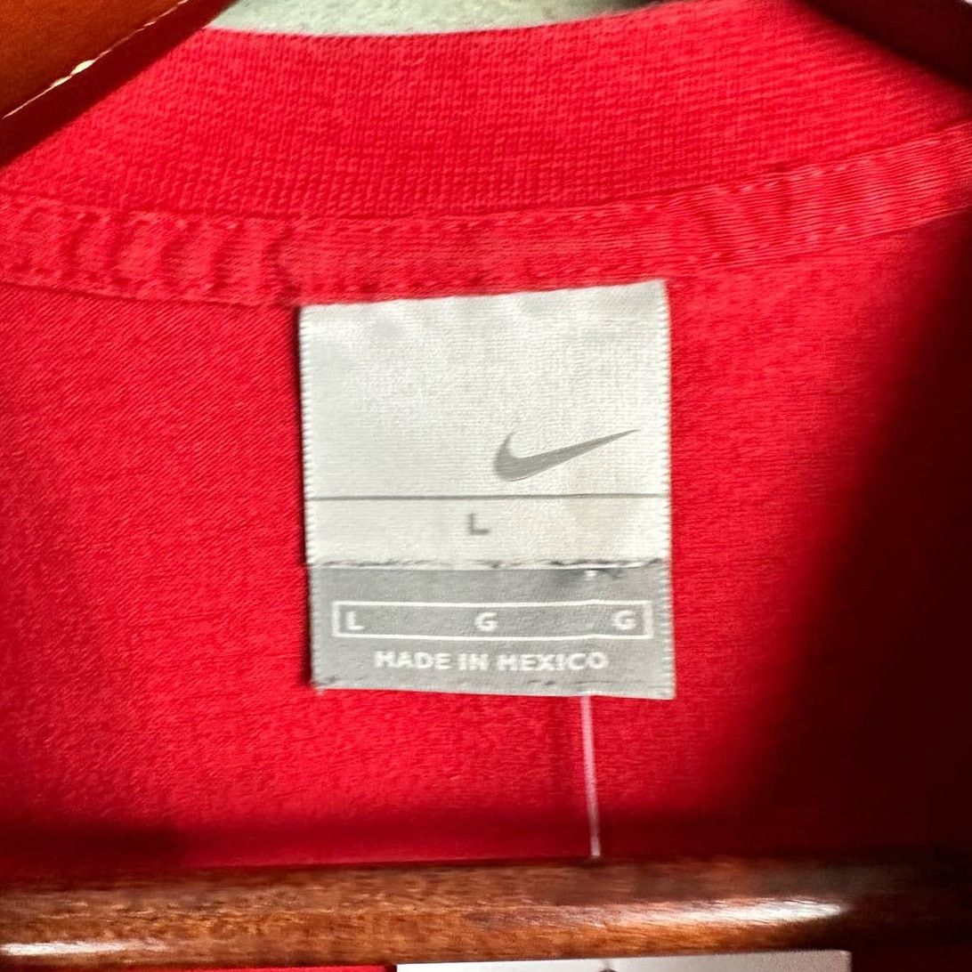 Nike × Vintage Vintage Nike Logo T Shirt Sz L Y2K Red Mini Swoosh Size US L / EU 52-54 / 3 - 5 Thumbnail